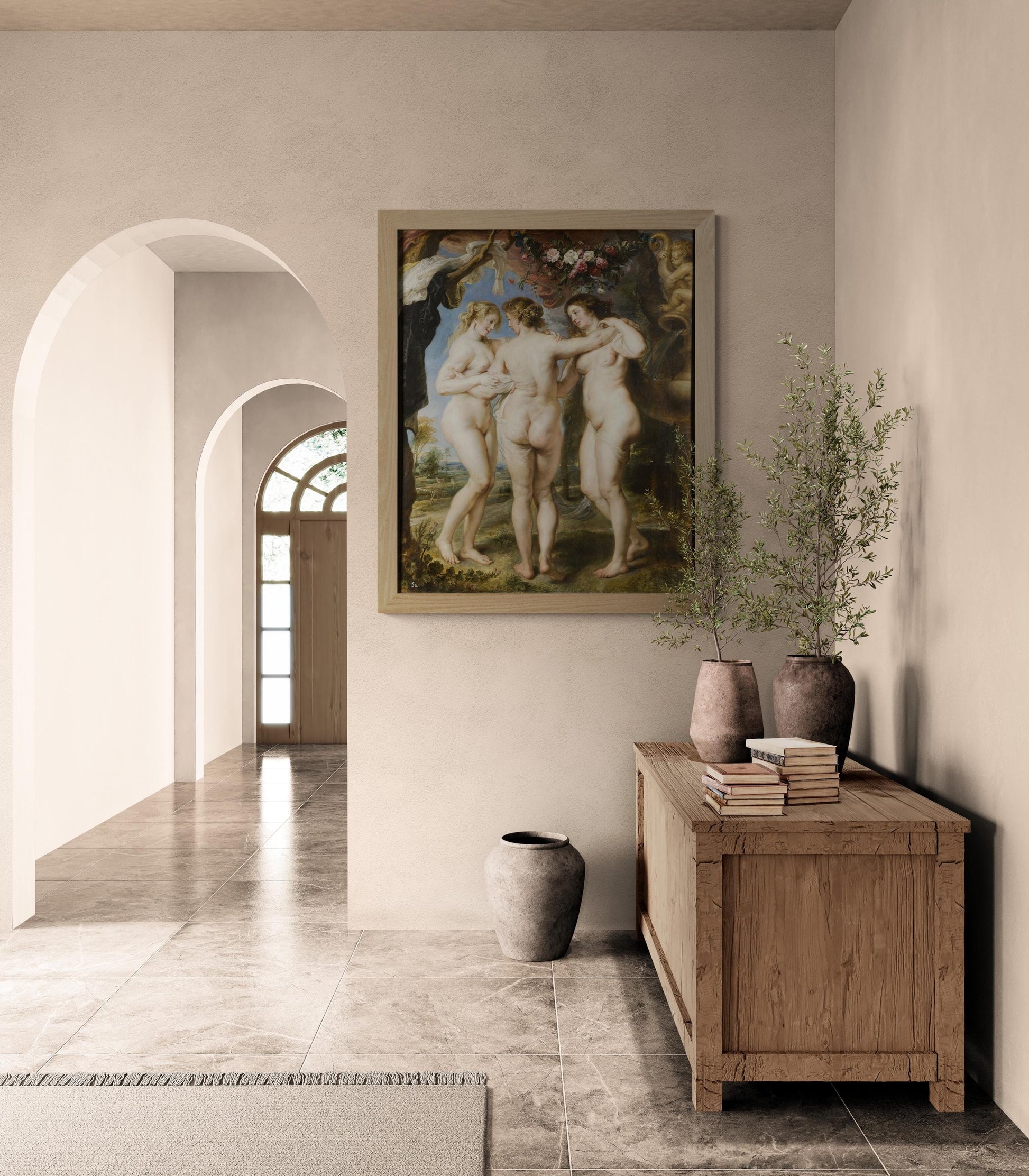 Timeless Masterpiece | Peter Paul Rubens - The Three Graces (1639) | Fine Art Print | Art Paper, Canvas & 3D Hand Finished Texture Print FOSHE ART