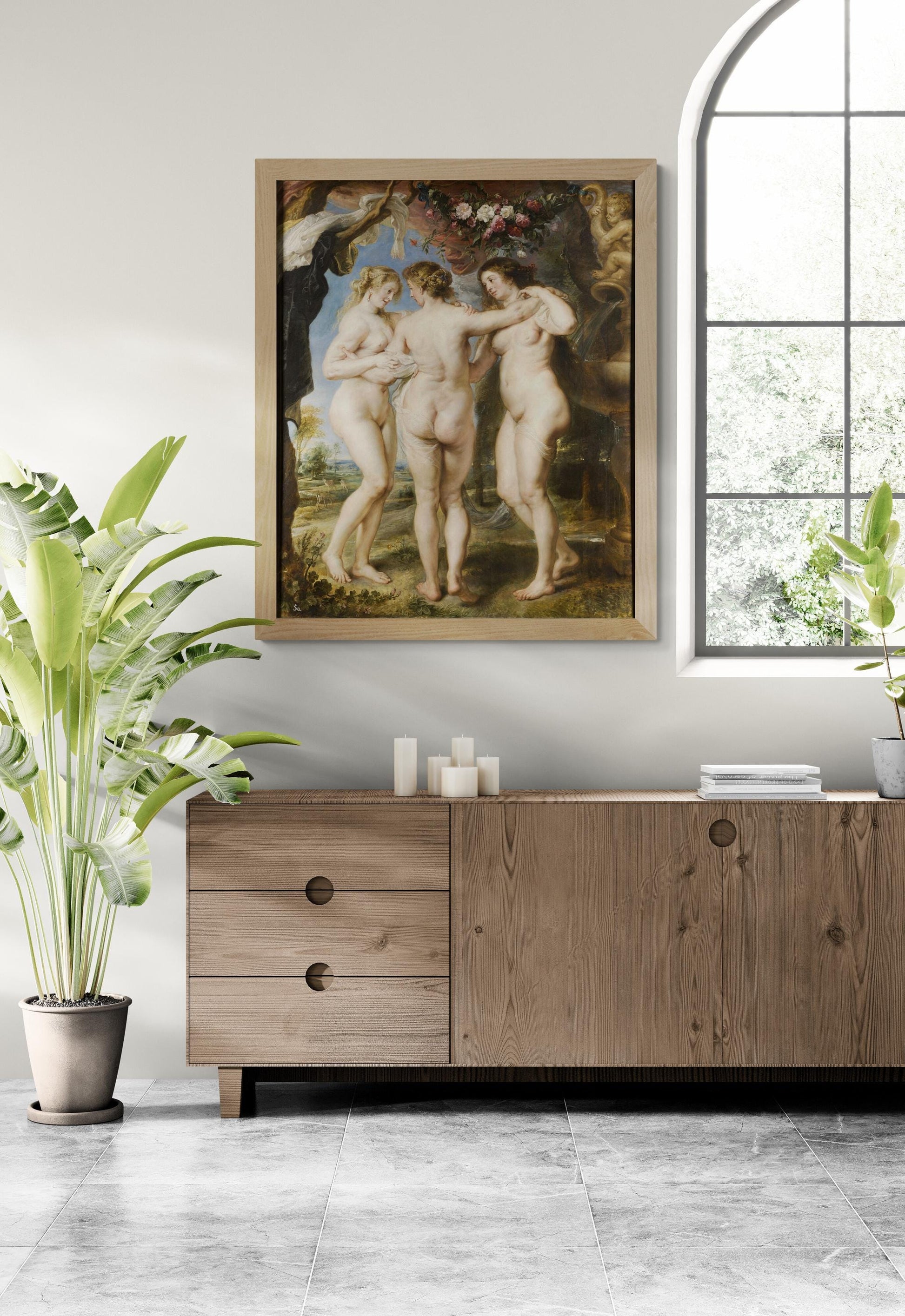 Timeless Masterpiece | Peter Paul Rubens - The Three Graces (1639) | Fine Art Print | Art Paper, Canvas & 3D Hand Finished Texture Print FOSHE ART