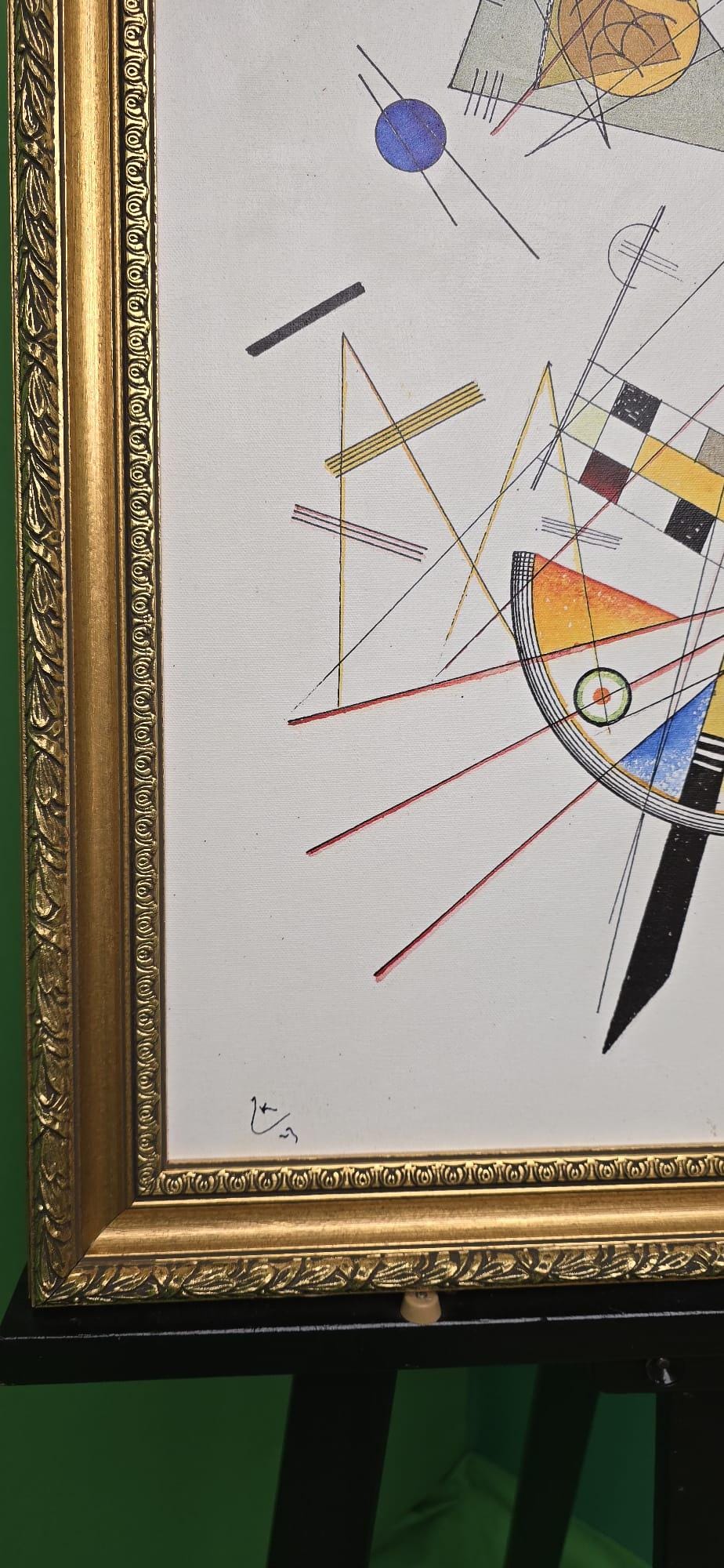 Delicate Tension #85, 1923 by Wassily Kandinsky, Framed Canvas Premium Print