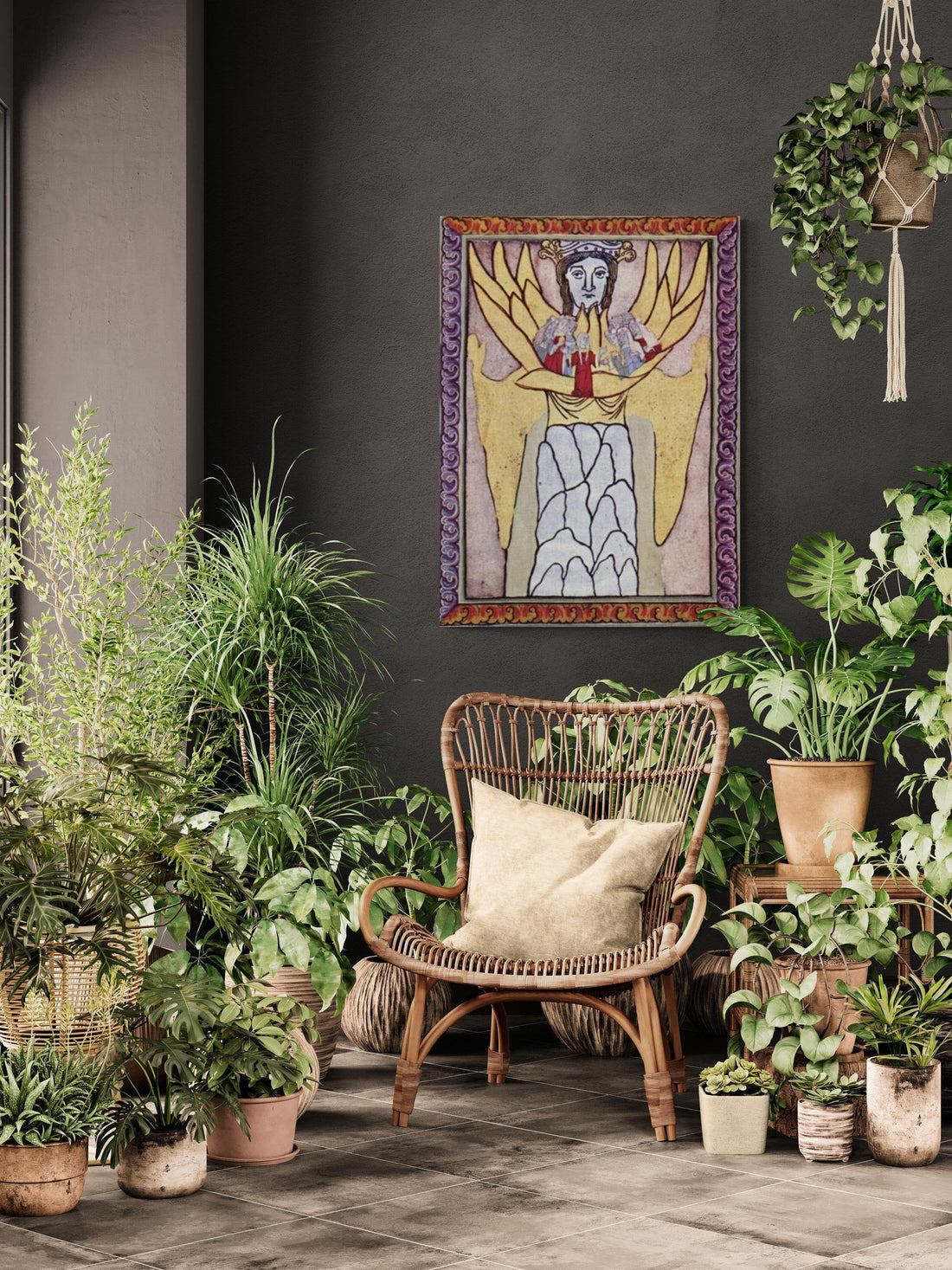 Divine Wisdom: Illuminated Manuscript Art from Scivias by Hildegard of Bingen, poster, fine art print, canvas or 3D print with brush strokes FOSHE ART