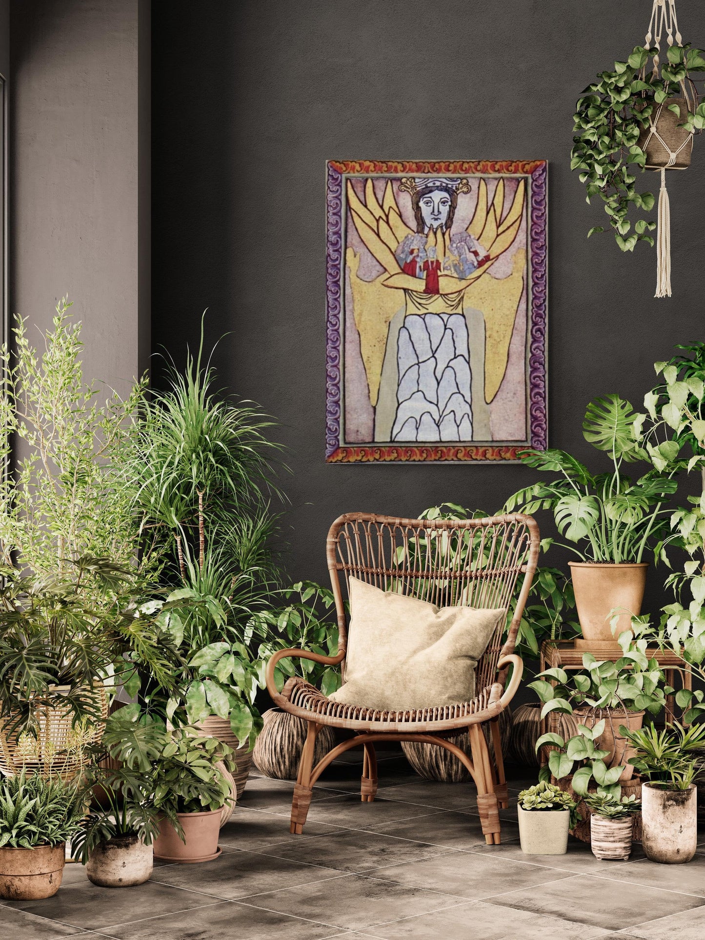 Divine Wisdom: Illuminated Manuscript Art from Scivias by Hildegard of Bingen, poster, fine art print, canvas or 3D print with brush strokes FOSHE ART