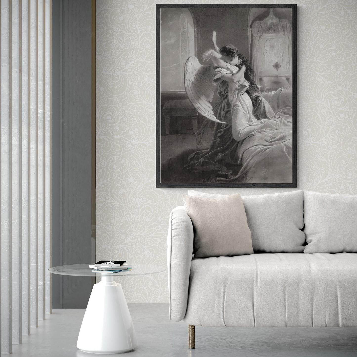 Romantic Encounter: Mihaly Von Zichy | Fine Art Reproduction | Art Paper, Canvas & 3D Hand Finished Premium Texture Print with brush strokes FOSHE ART