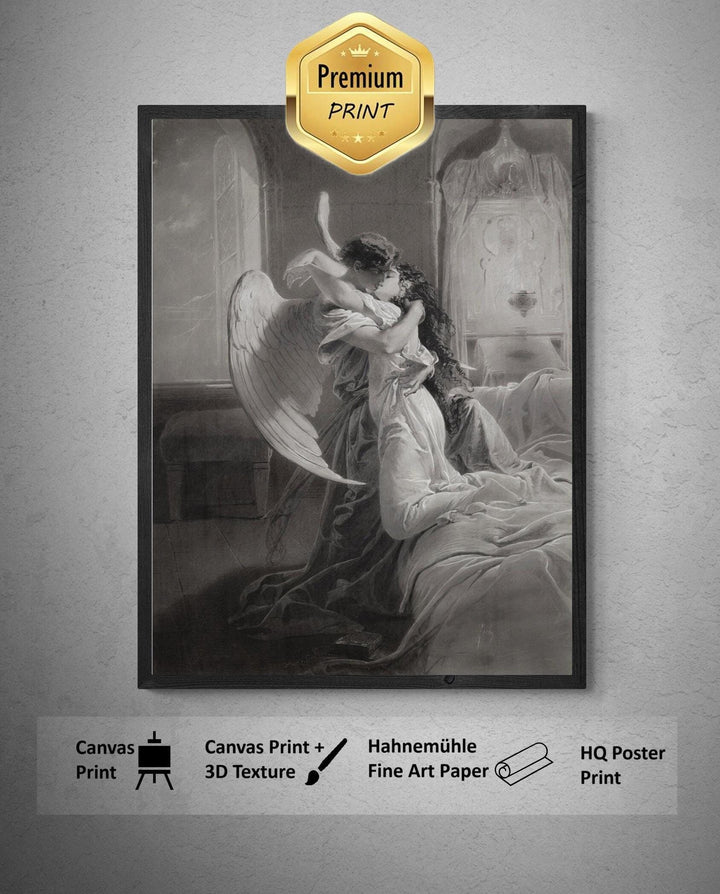 Romantic Encounter: Mihaly Von Zichy | Fine Art Reproduction | Art Paper, Canvas & 3D Hand Finished Premium Texture Print with brush strokes