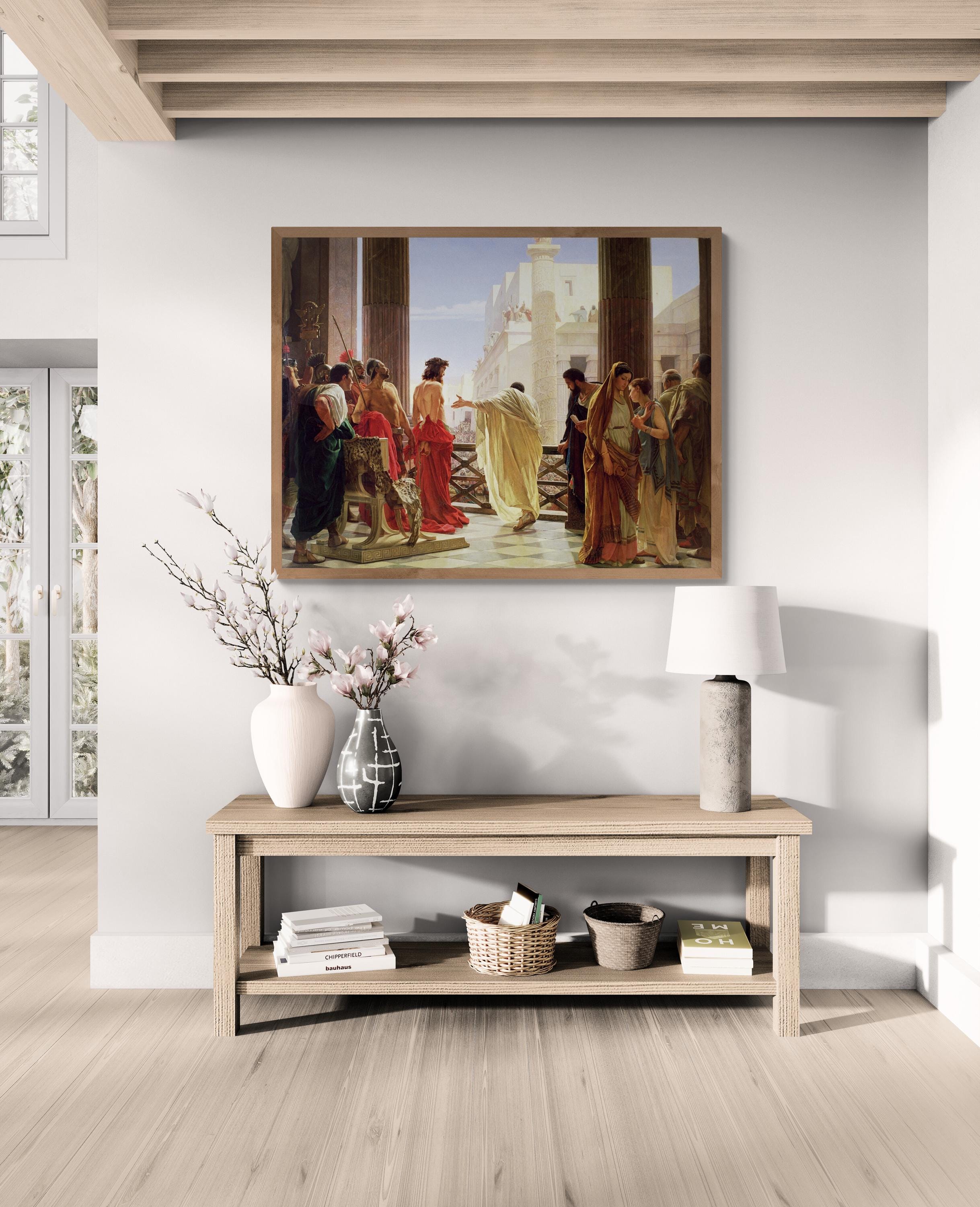 Ecce Homo Fine Art Print by Antonio Ciseri: Religious Canvas or Paper FOSHE ART
