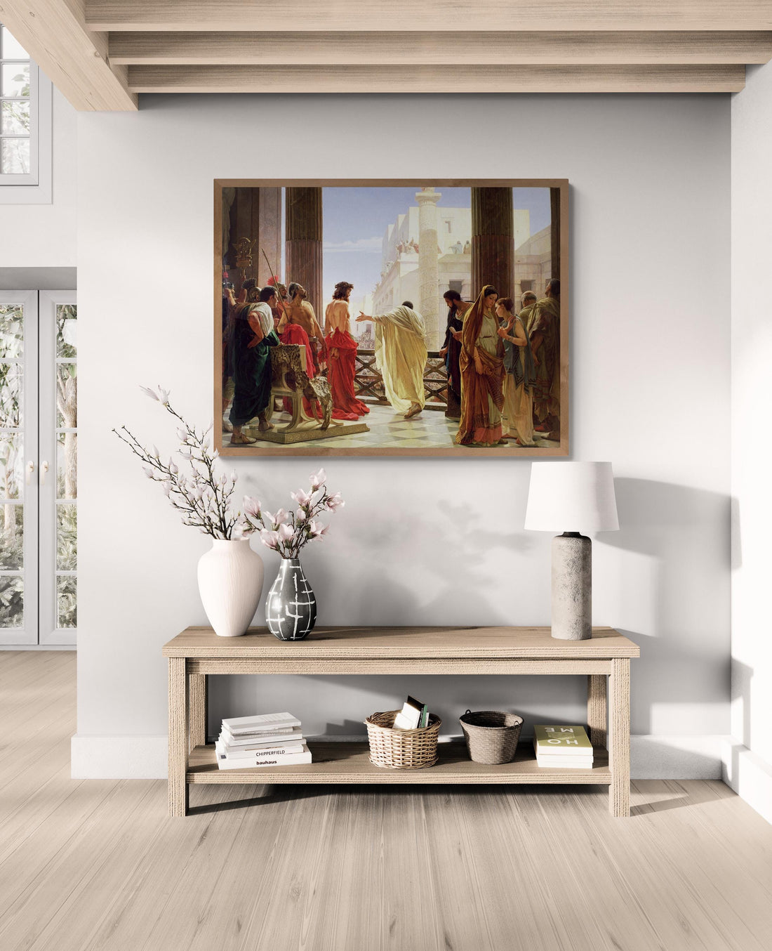 Ecce Homo Fine Art Print by Antonio Ciseri: Religious Canvas or Paper FOSHE ART
