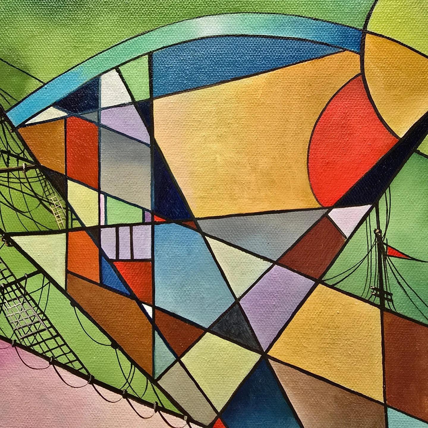 Green Storm: Original Oil Painting by Robert Zietara- Stormy landscape, framed canvas (Copy) FOSHE ART