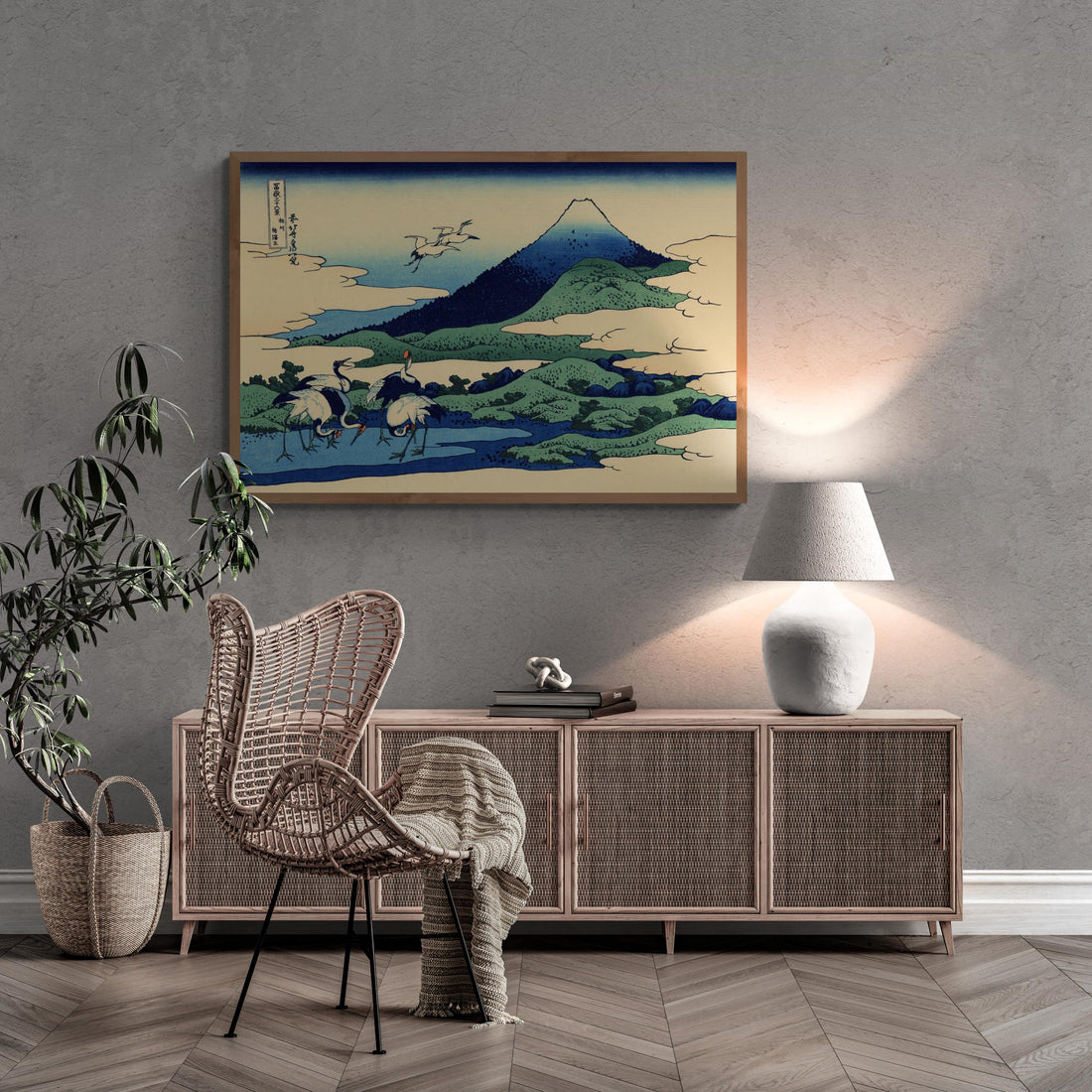 Timeless Japanese Art: Katsushika Hokusai  Umezawa in Sagami Province | Fine Art Print | Art Paper, Canvas, Premium Print with brush strokes