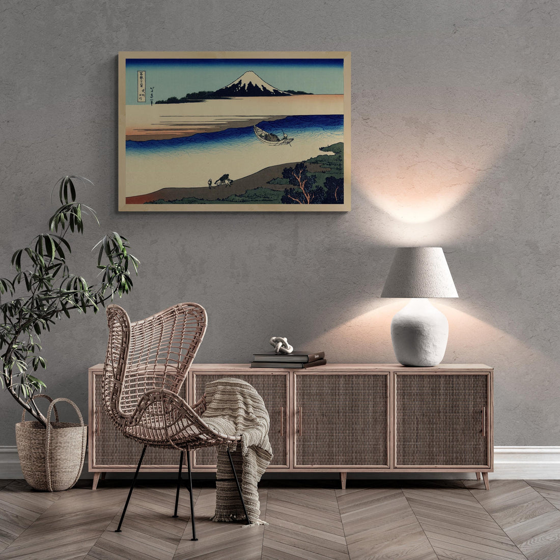 Hokusai Mount Fuji Print | Tama River Japanese Art FOSHE ART