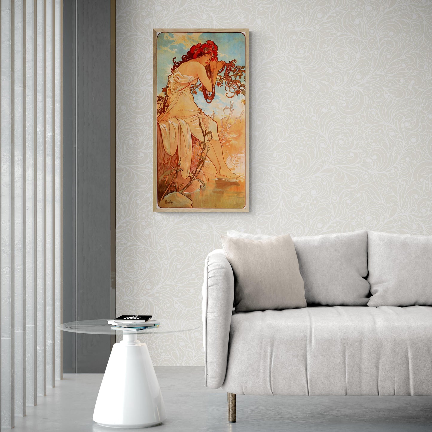 Timeless Art Nouveau: Alfons Mucha - Summer (1896) | Fine Art Print | Art Paper, Canvas Poster & 3D Hand Finished Premium Texture Print