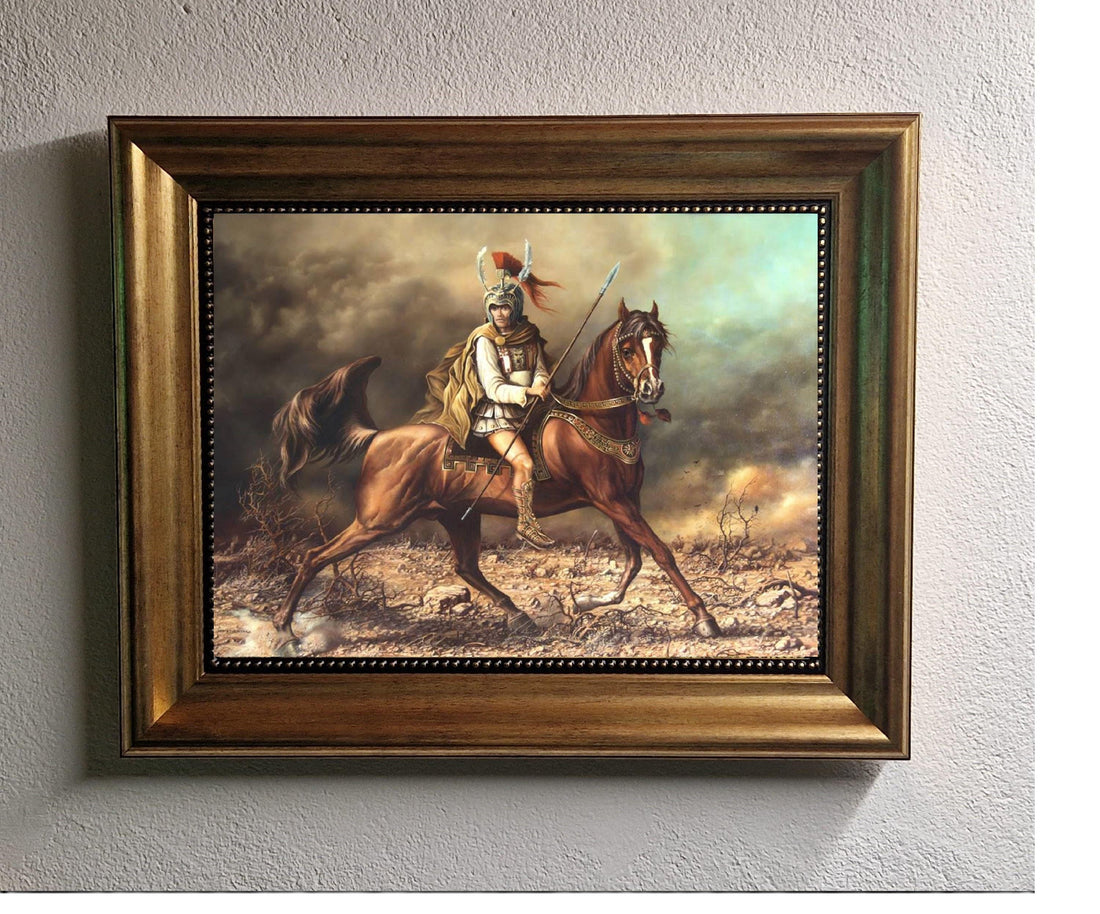 Alexander Canvas Print, Vintage Golden Frame, Robert Zietara Art FOSHE ART