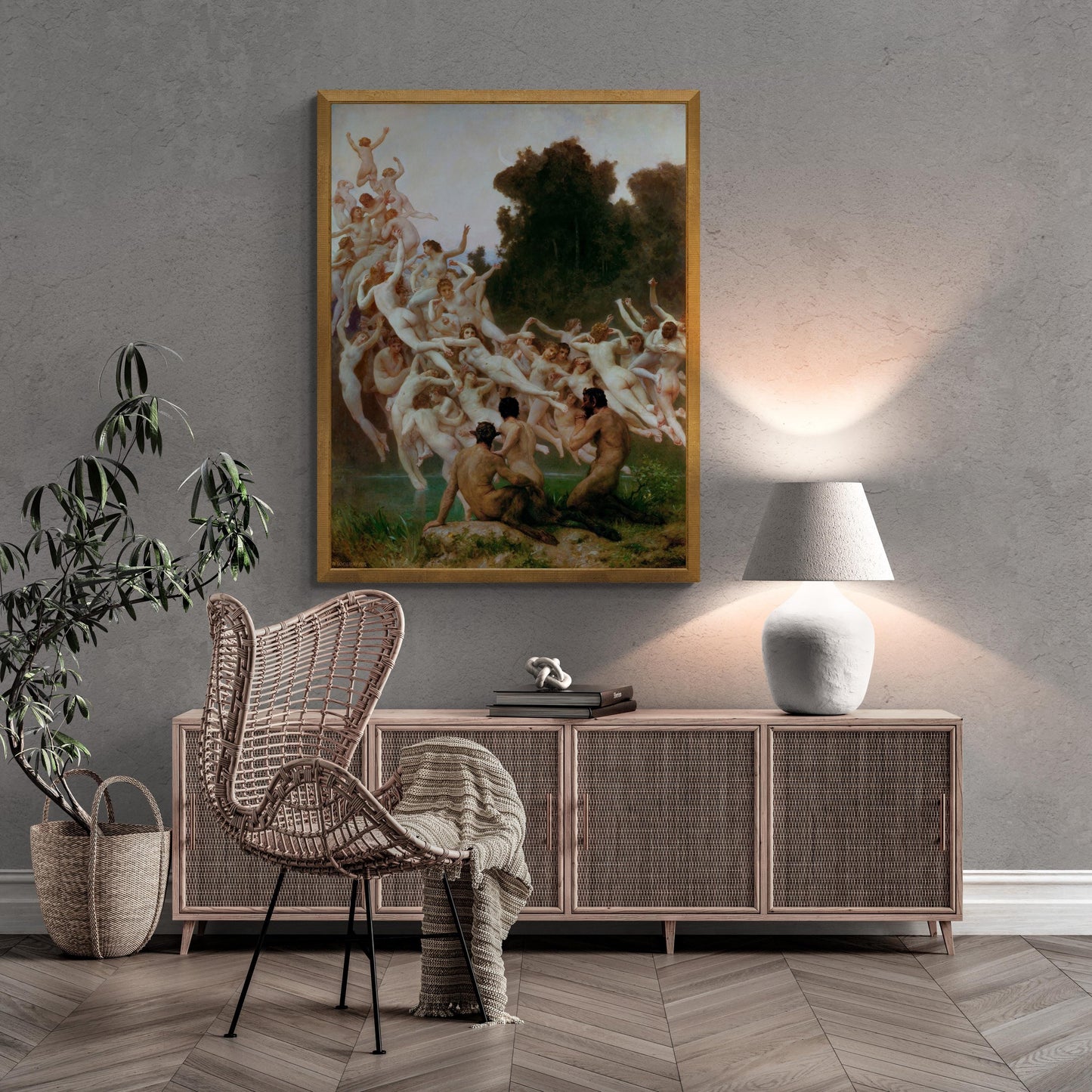 William Bouguereau - The Oreads | Fine Art Print | Art Paper, Poster, Canvas & 3D Hand Finished Premium Texture Print with brush strokes FOSHE ART