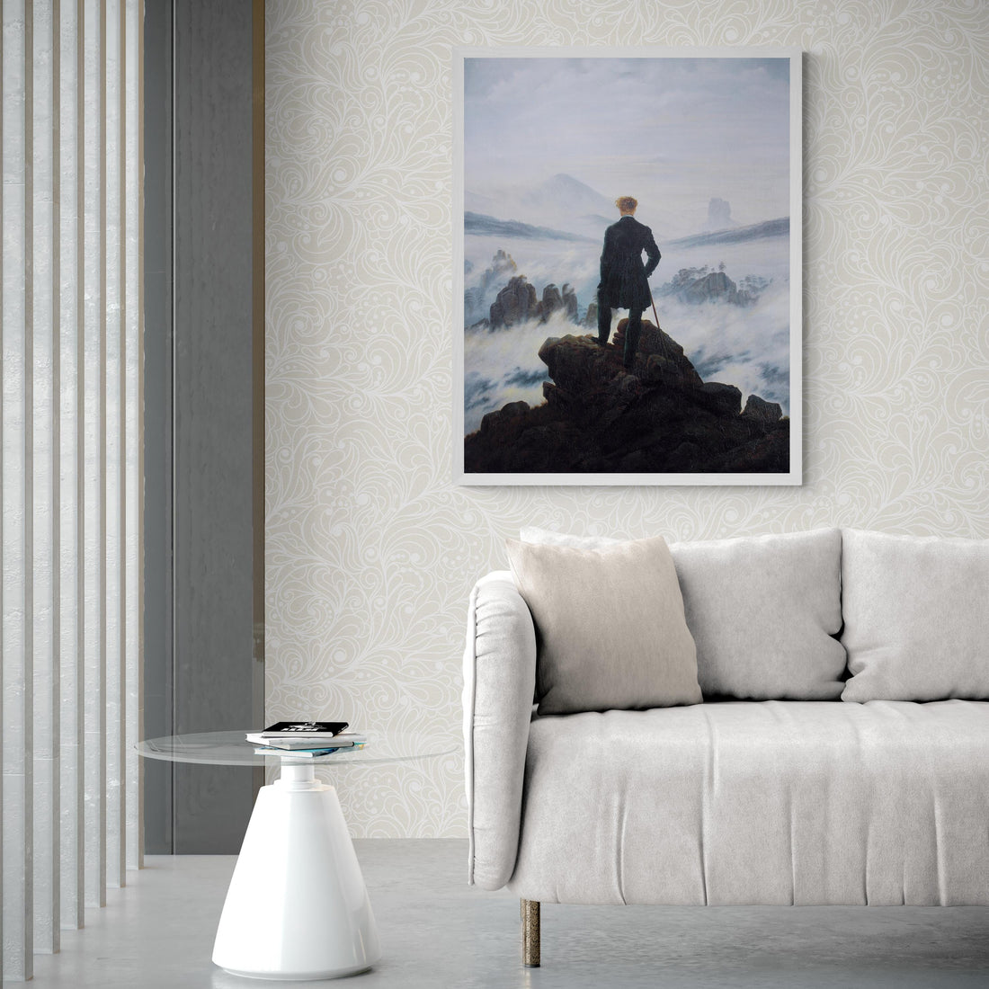 Caspar David Friedrich Print: Wanderer Above the Sea of Fog, Giclée Art FOSHE ART
