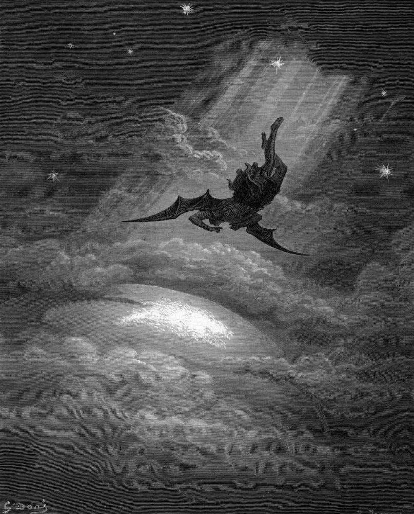 Gustave Doré Fall of Satan Print – Paradise Lost Fine Art FOSHE ART