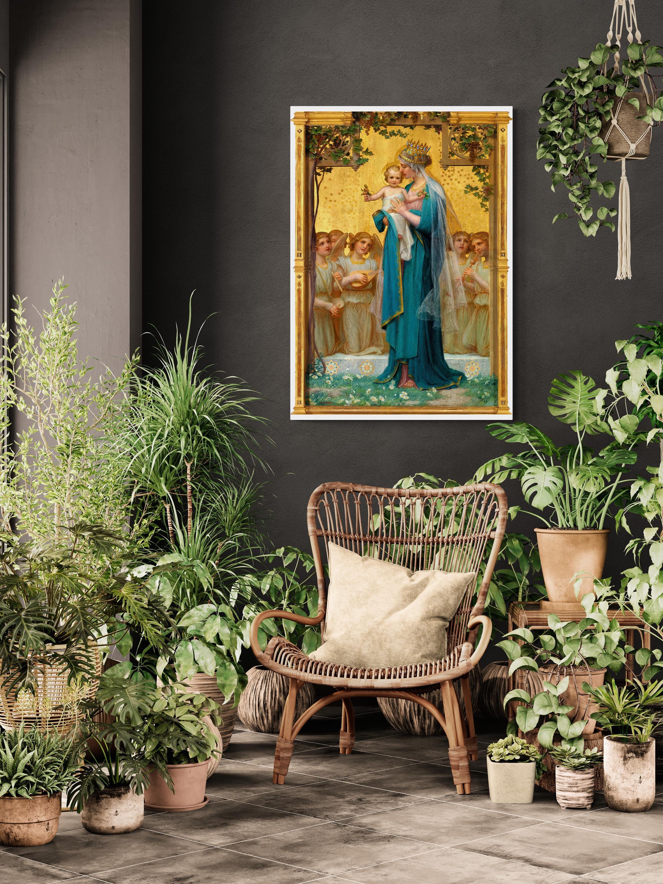 Madonna and Child Art Print by Enrique Vidal, Religious Painting FOSHE ART