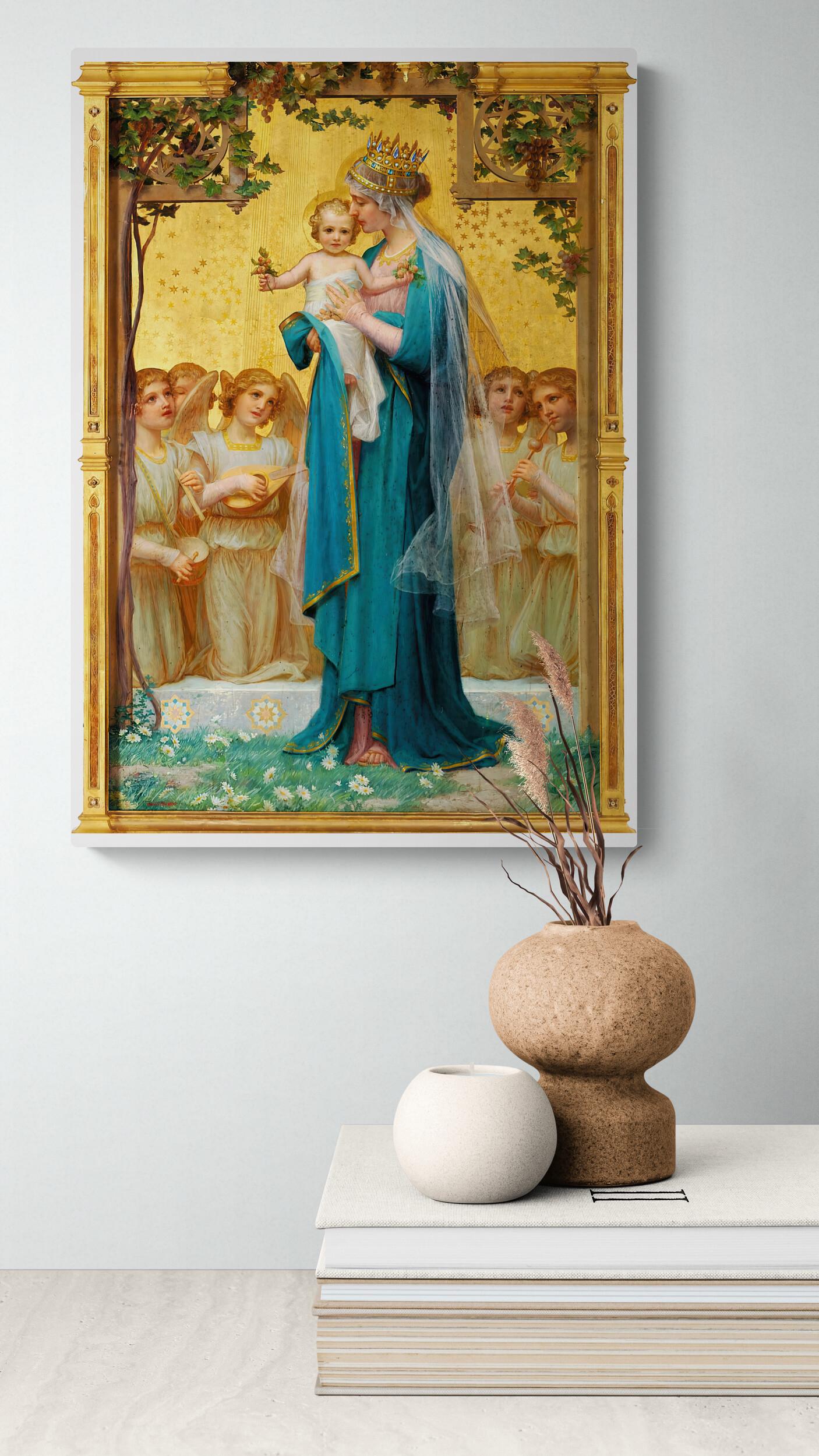 Madonna and Child Art Print by Enrique Vidal, Religious Painting FOSHE ART
