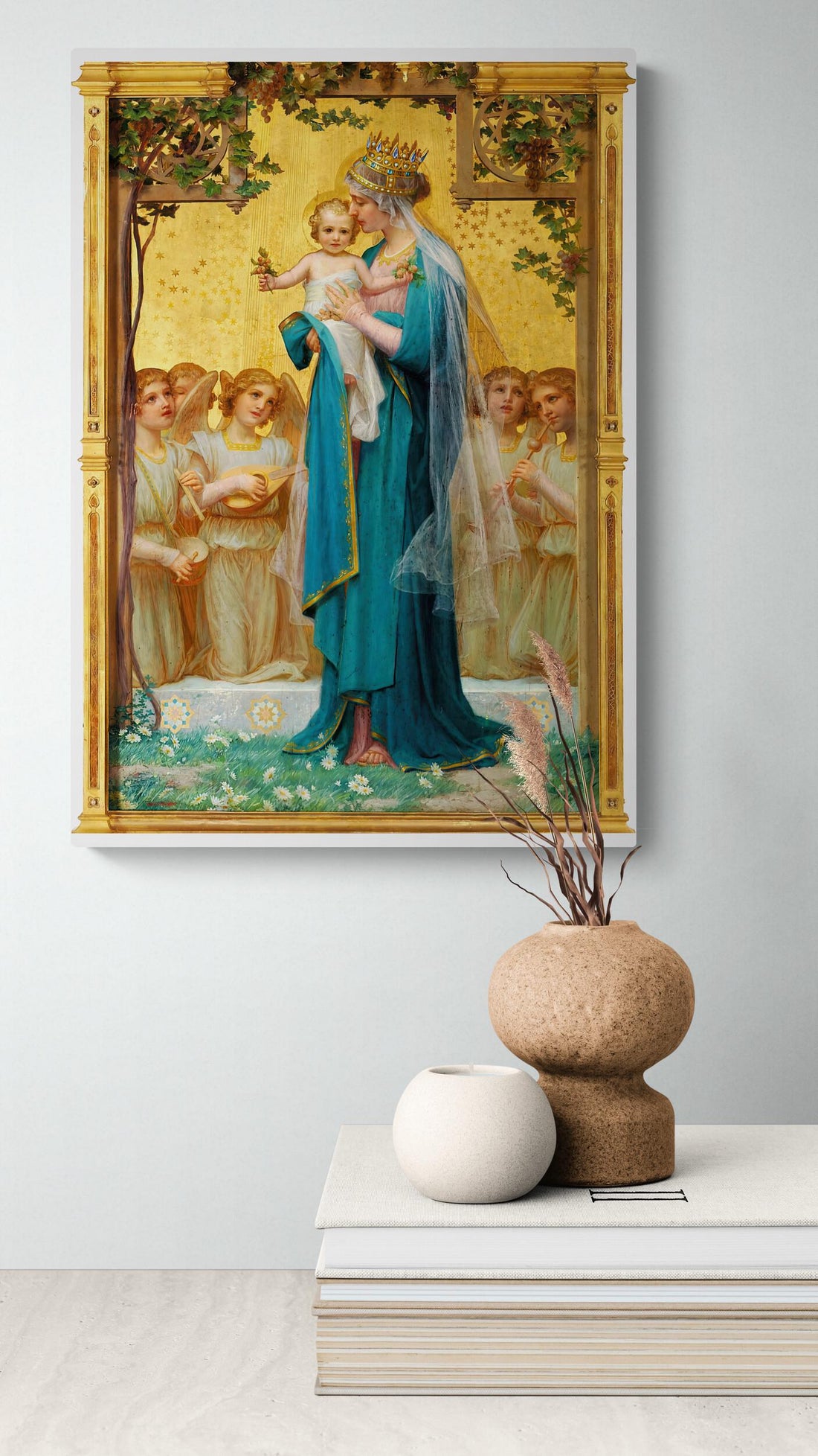 Madonna and Child Art Print by Enrique Vidal, Religious Painting FOSHE ART
