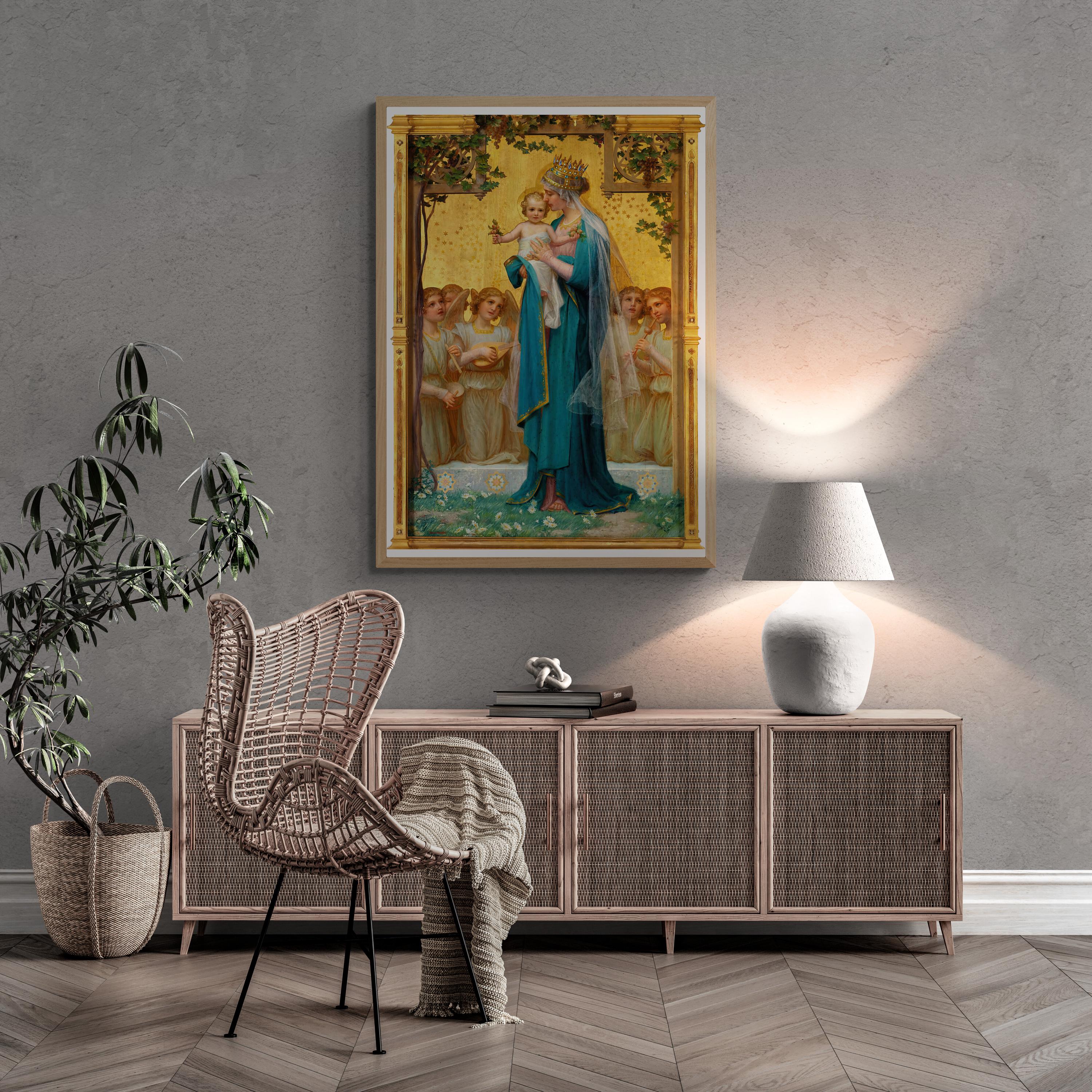 Madonna and Child Art Print by Enrique Vidal, Religious Painting FOSHE ART