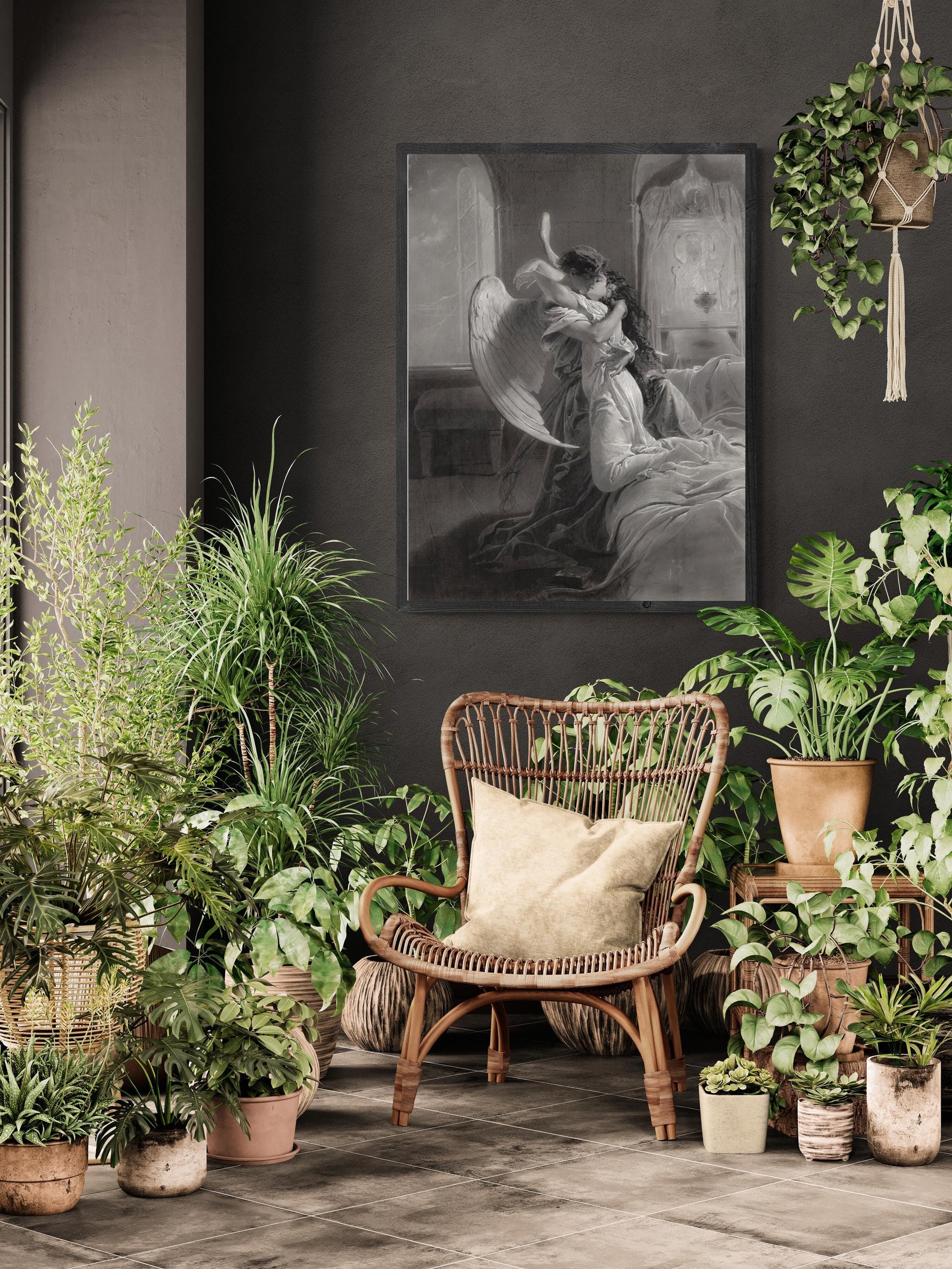 Romantic Encounter: Mihaly Von Zichy | Fine Art Reproduction | Art Paper, Canvas & 3D Hand Finished Premium Texture Print with brush strokes FOSHE ART