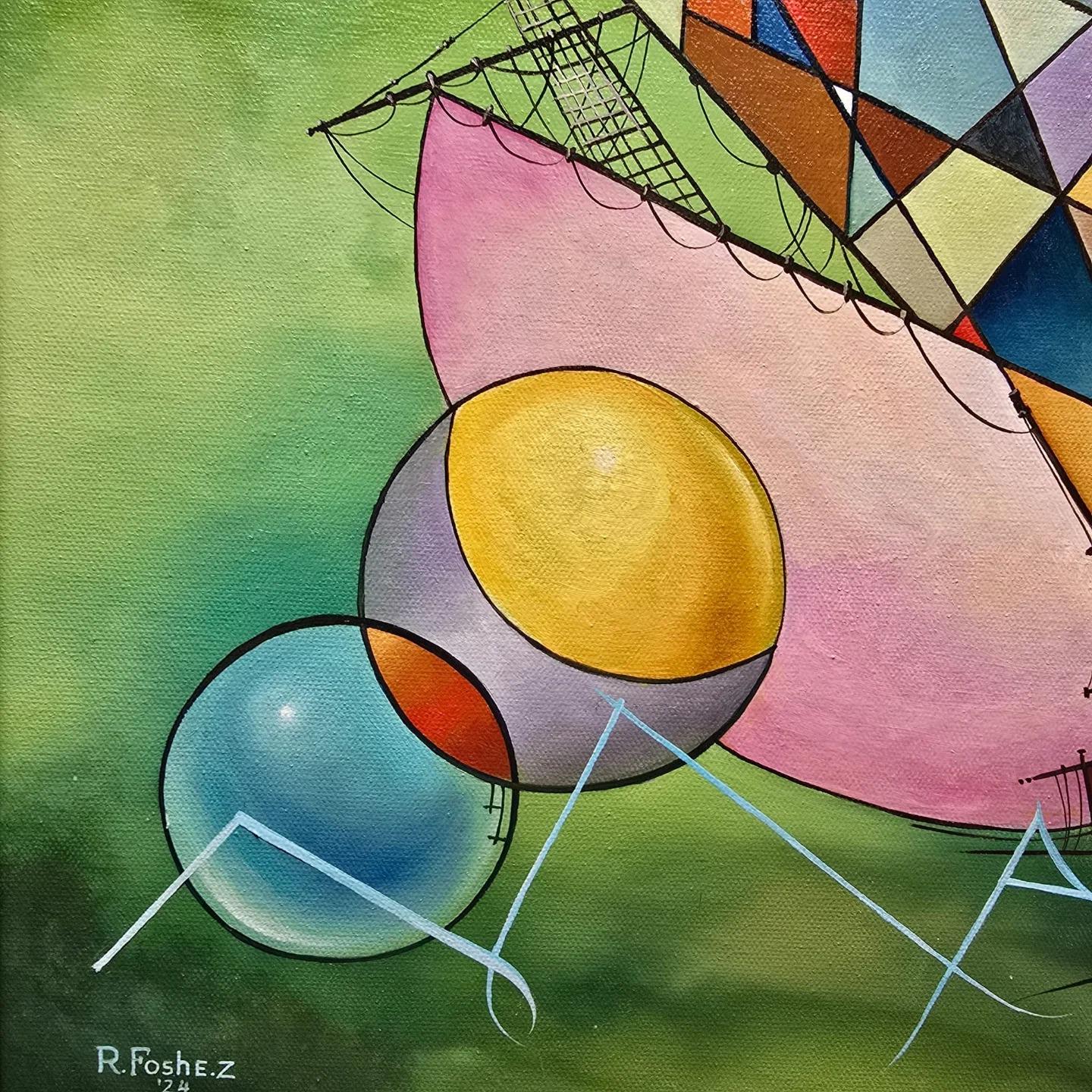 Green Storm: Original Oil Painting by Robert Zietara- Stormy landscape, framed canvas (Copy) FOSHE ART