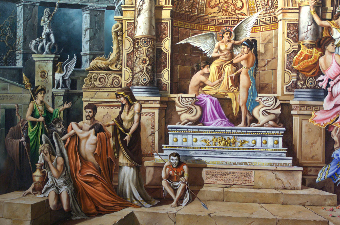 THE Judgment Day of APOLLO Fine Art Print from original painting, Modern Home decoration, Ancient Greece Art, Greek Mythology Print,