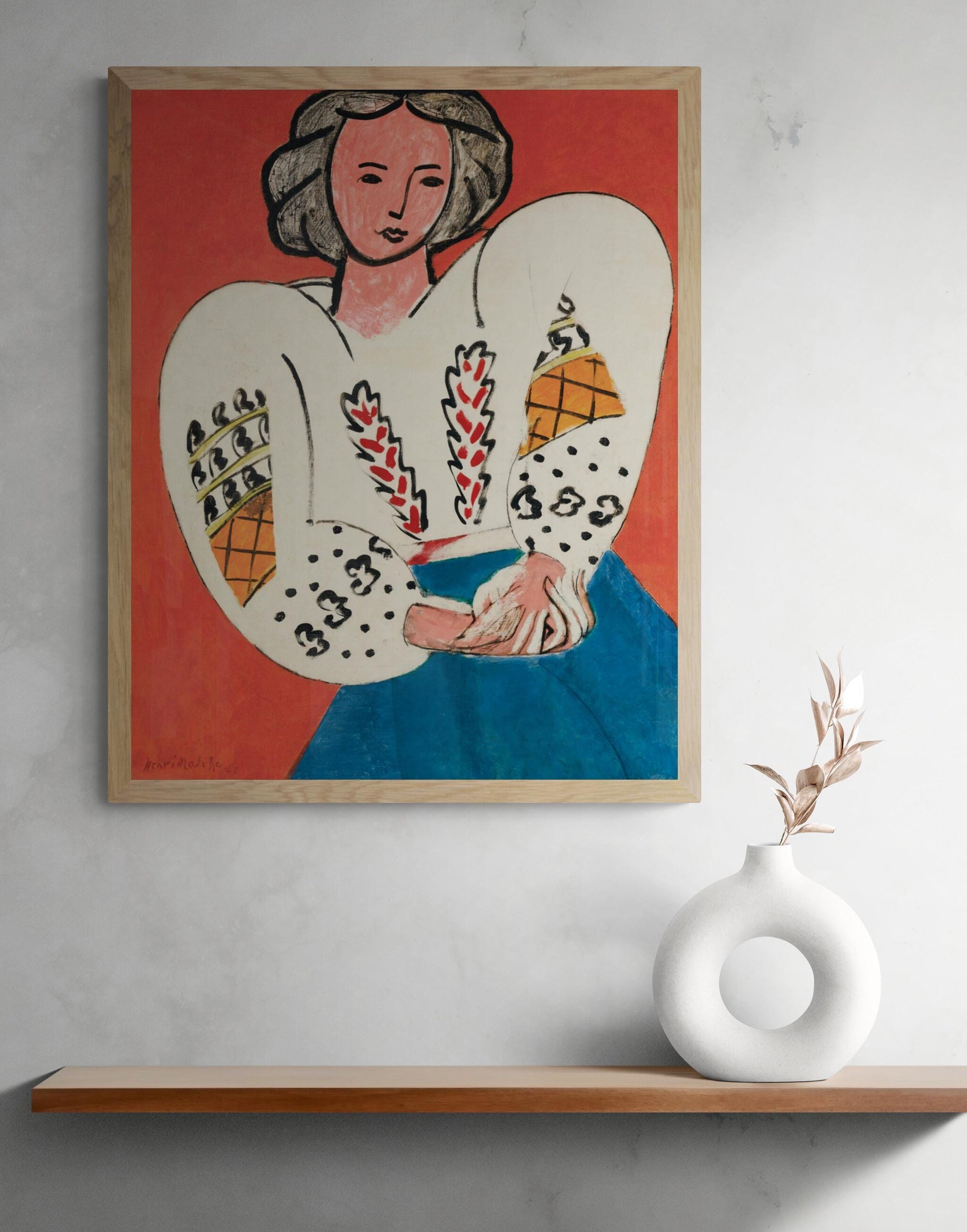 Henri Matisse La Blouse Roumaine 1940 Fineart print, Exhibition print: Art Paper, Heavyweight Canvas & 3D print with brush strokes or poster FOSHE ART