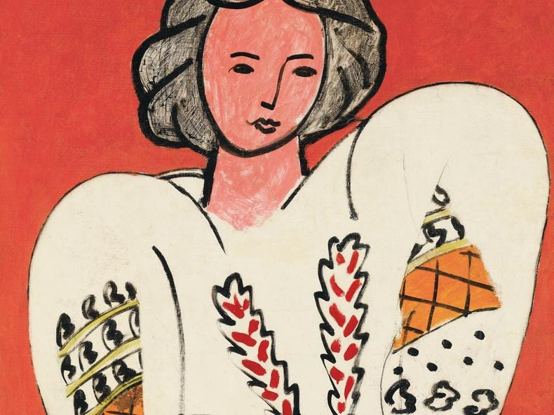 Henri Matisse La Blouse Roumaine 1940 Fineart print, Exhibition print: Art Paper, Heavyweight Canvas & 3D print with brush strokes or poster