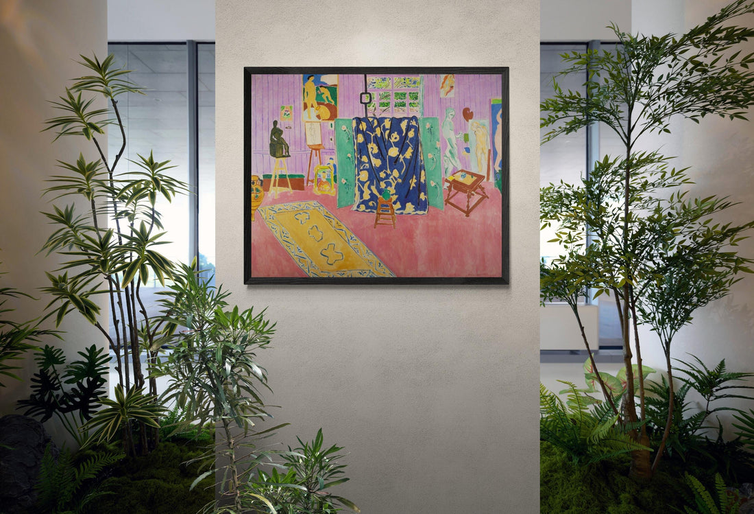 Henri Matisse Henri Matisse Pink Studio 1911 Poster, Exhibition print, Art Paper, Heavyweight Canvas & 3D print with brush strokes or poster FOSHE ART