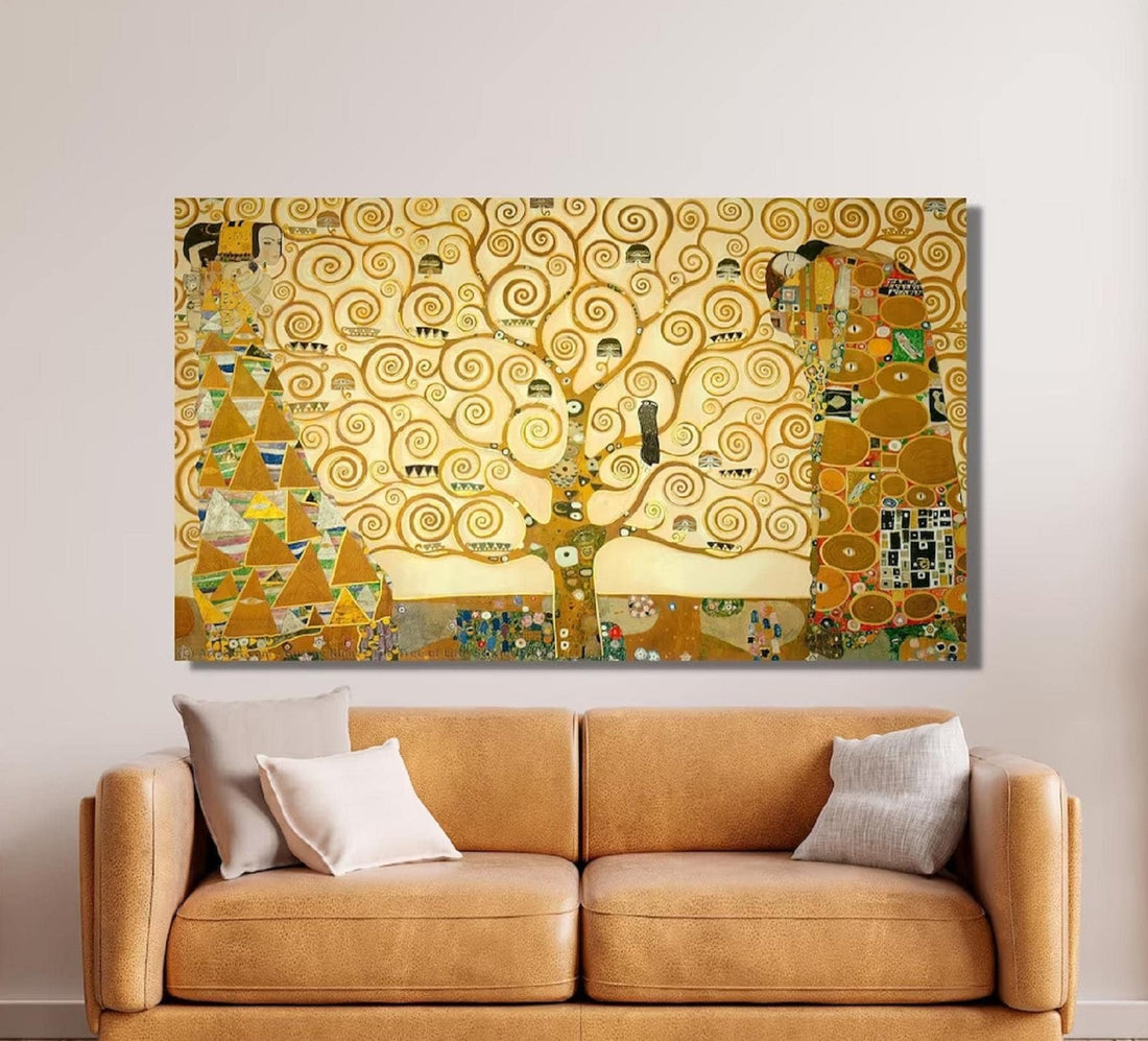 Gustav Klimt Tree of Life Art Print, Museum Exhibition Poster FOSHE ART