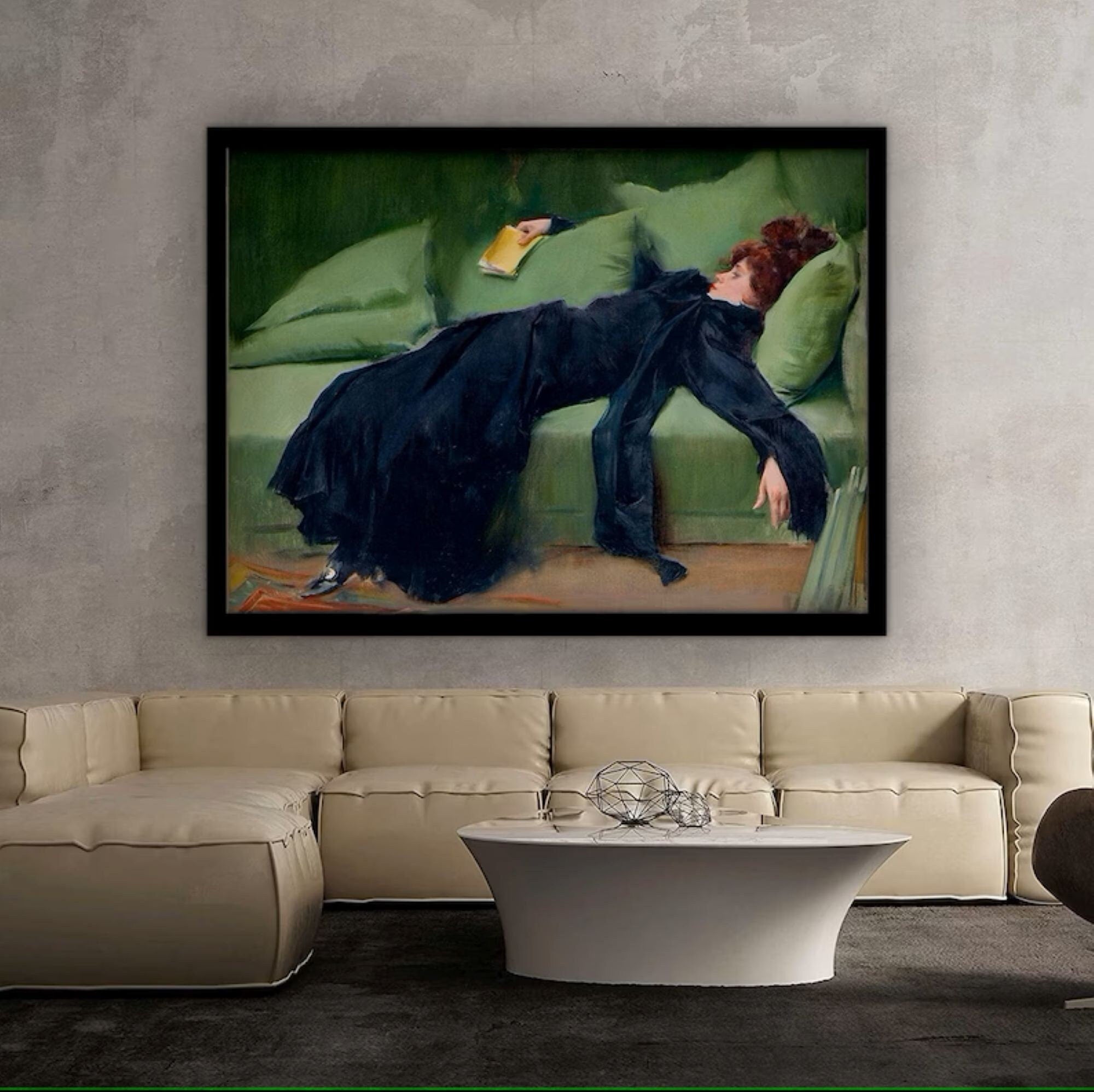 Ramon Casas 'Young Decadent' Canvas Print, Textured Fine Art Reproduction FOSHE ART