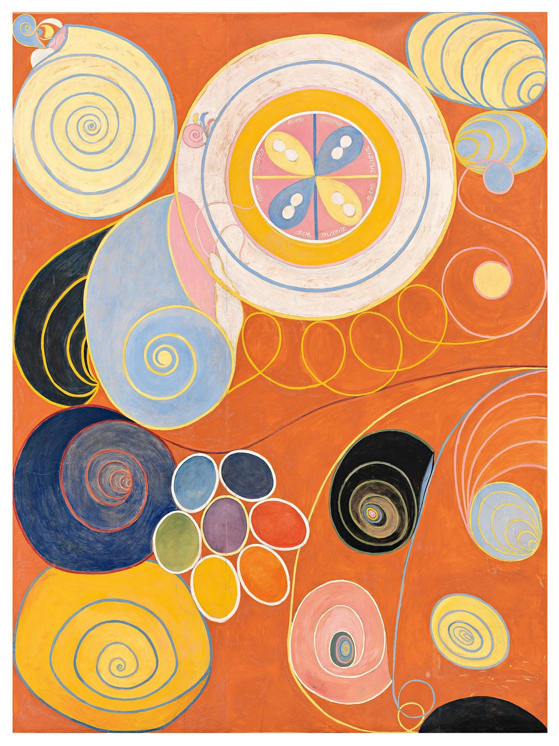 Hilma af Klint The Ten Largest No 3, Giclée Print on art paper/canvas or 3D printed with texture and brush strokes looks like original art