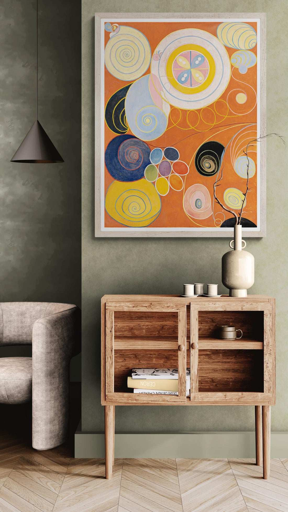 Hilma af Klint The Ten Largest No 3, Giclée Print on art paper/canvas or 3D printed with texture and brush strokes looks like original art