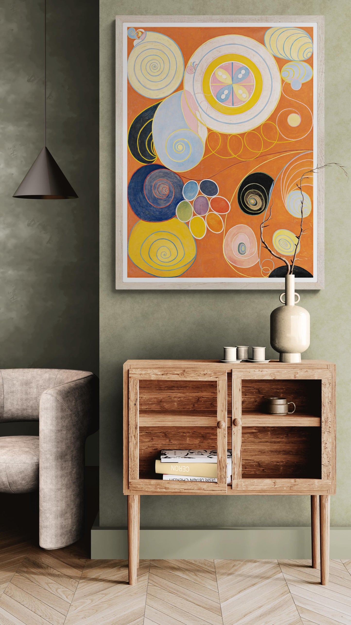 Hilma af Klint The Ten Largest No 3, Giclée Print on art paper/canvas or 3D printed with texture and brush strokes looks like original art