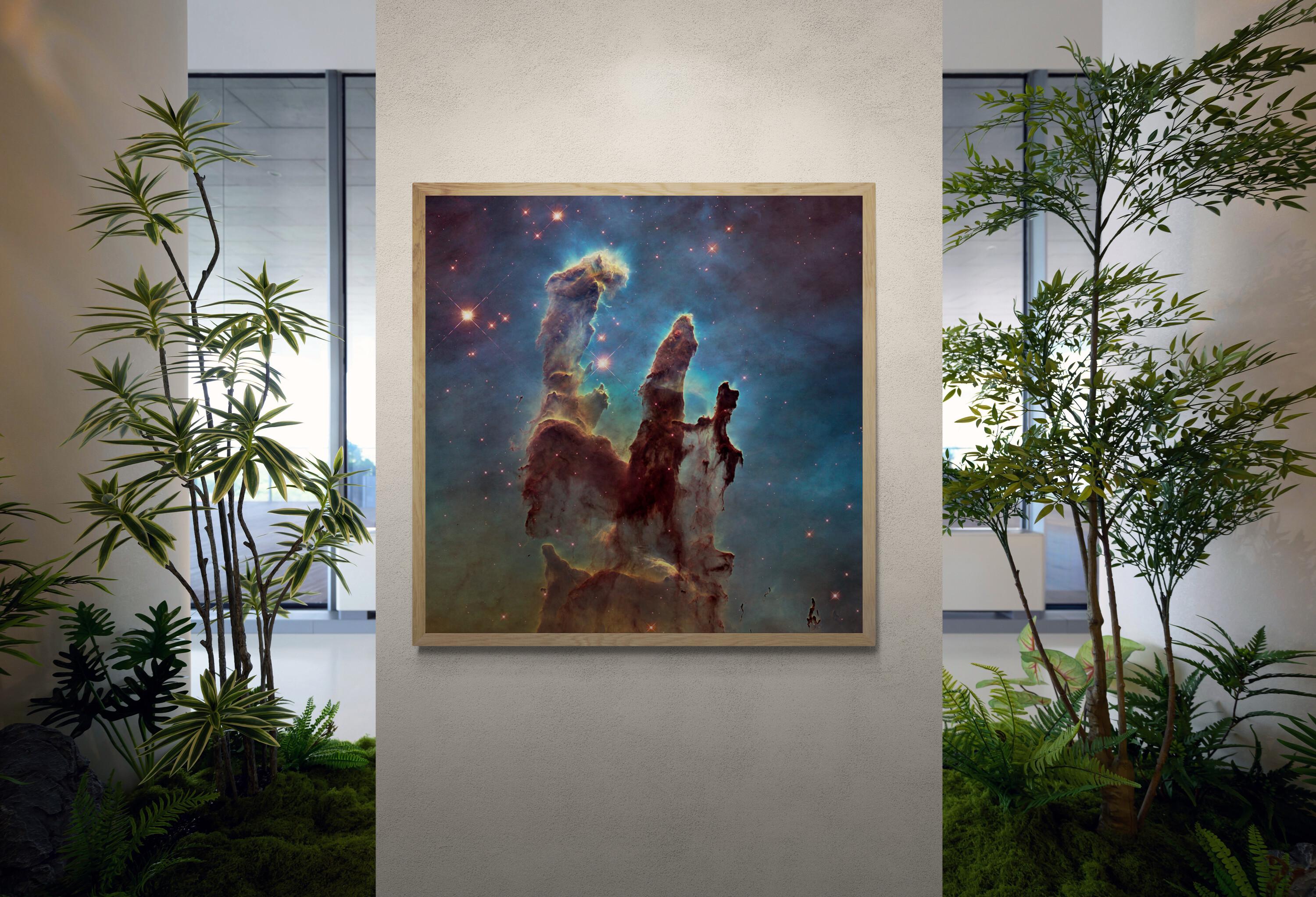 Pillars of Creation, Hubble Print Space Telescope, XXL printing, 3D Finished Premium Texture Print with brush stroke looks like original art