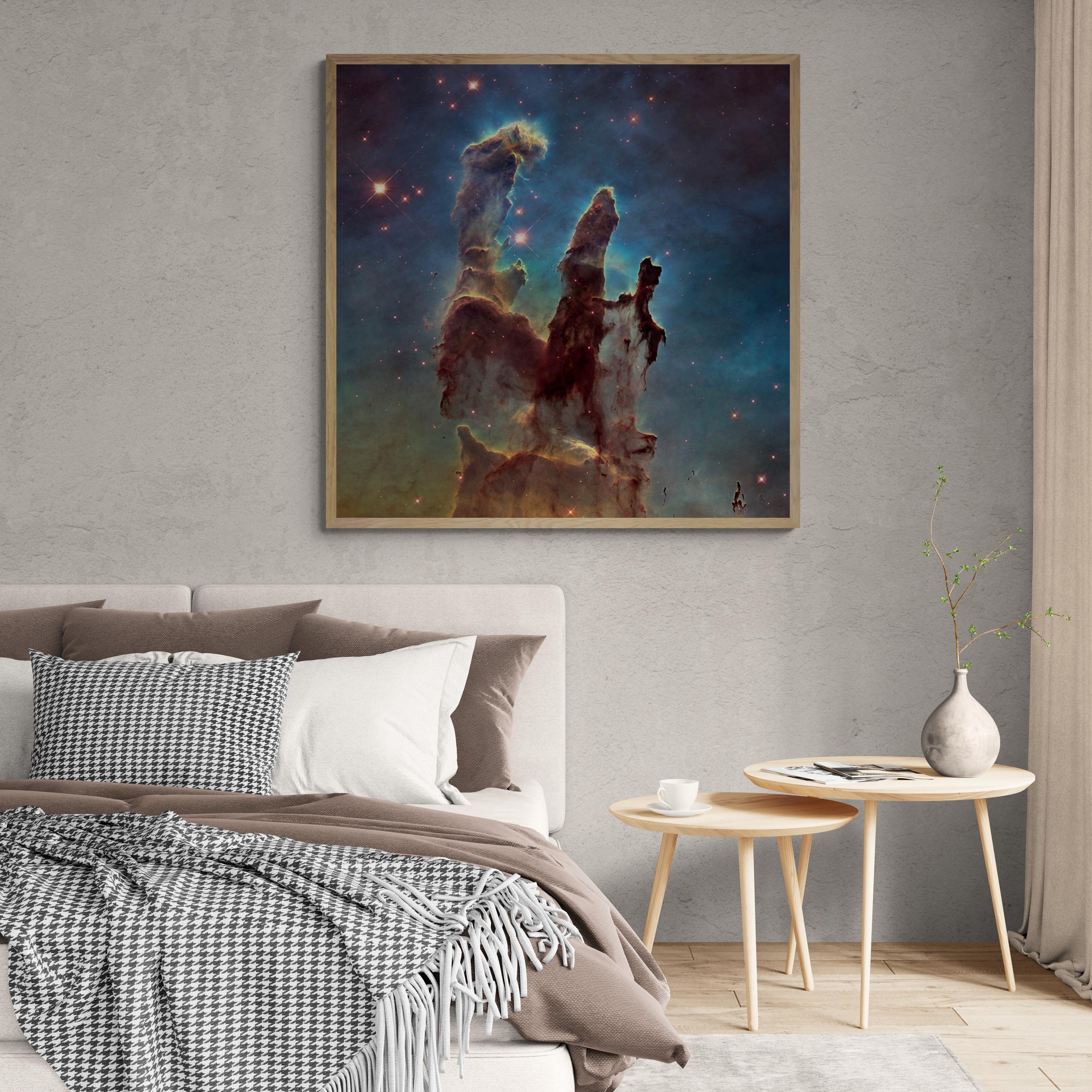 Pillars of Creation, Hubble Print Space Telescope, XXL printing, 3D Finished Premium Texture Print with brush stroke looks like original art