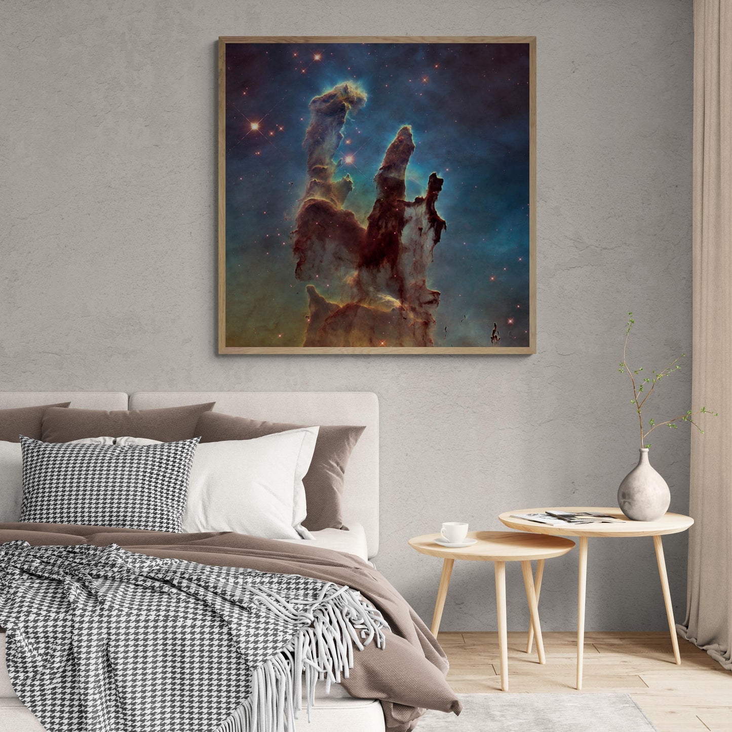 Pillars of Creation, Hubble Print Space Telescope, XXL printing, 3D Finished Premium Texture Print with brush stroke looks like original art