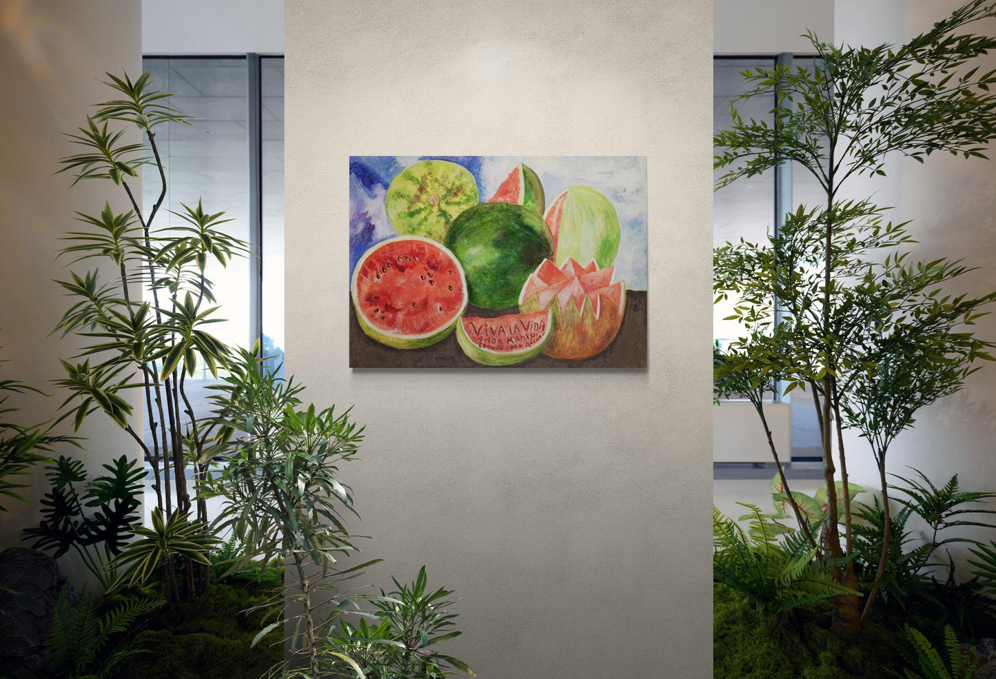 Frida Kahlo Viva La Vida, Fineart Print, Exhibition print Art Paper, Heavyweight Canvas & 3D Hand Finished Premium Texture Print or Poster