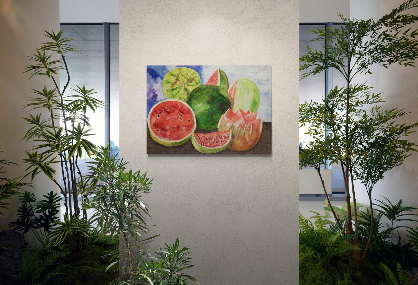 Frida Kahlo - Viva La Vida | Fine Art Print on Exhibition Paper or Heavyweight Canvas | 3D Hand-Finished Texture for a Stunning Masterpiece FOSHE ART