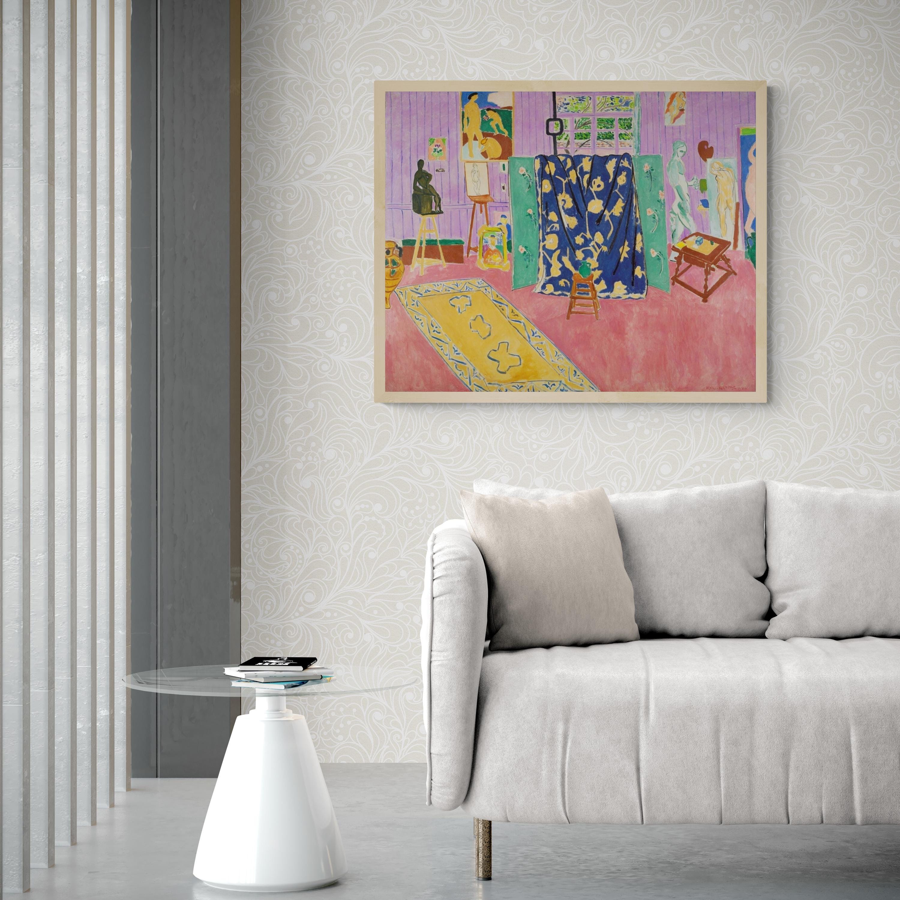 Henri Matisse Henri Matisse Pink Studio 1911 Poster, Exhibition print, Art Paper, Heavyweight Canvas & 3D print with brush strokes or poster