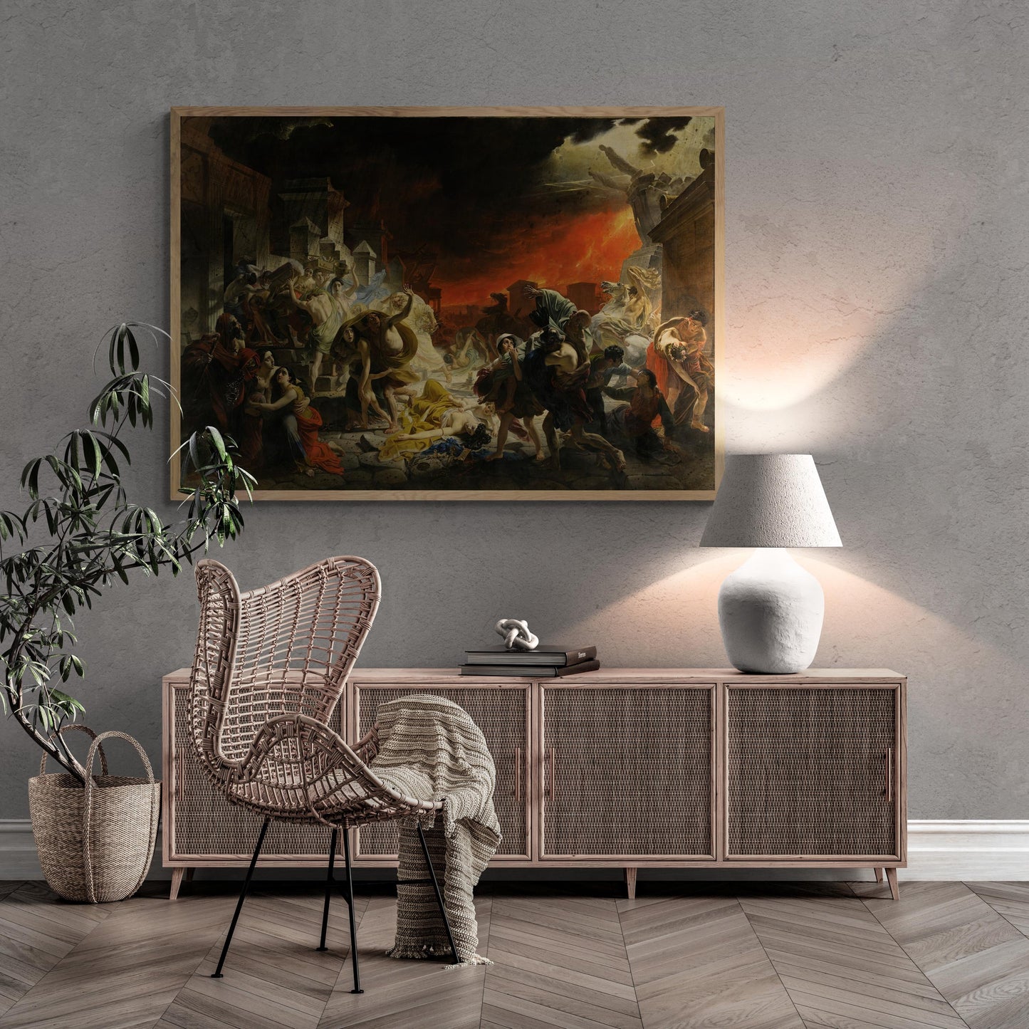 The Last Day of Pompeii by Karl_Brullov, Giclée Art Print Canvas with texture & hand finished brush strokes looks like original oil painting