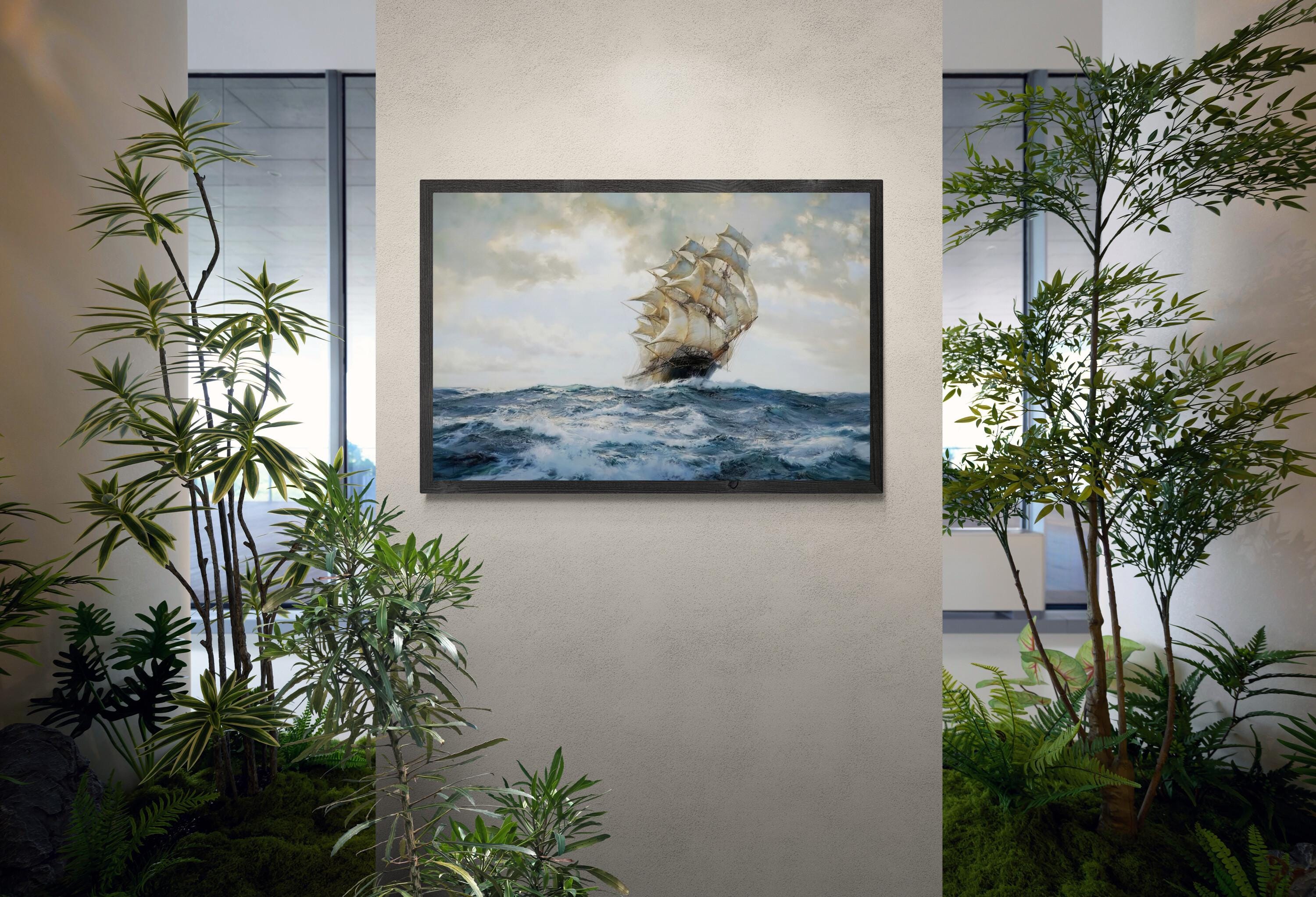 The Proud Ship Painting by Montague Dawson, seascape wallart, tall ship decoration, Fineart print on Hahnemüle or museum quality poster