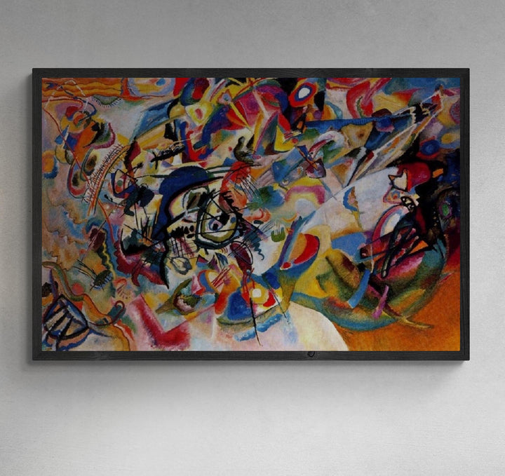 Wassily Kandinsky Composition VII  Giclee Print, Large wall arts, Heavyweight Canvas, 3D hand finish print with brush strokes, Ready to Hang FOSHE ART