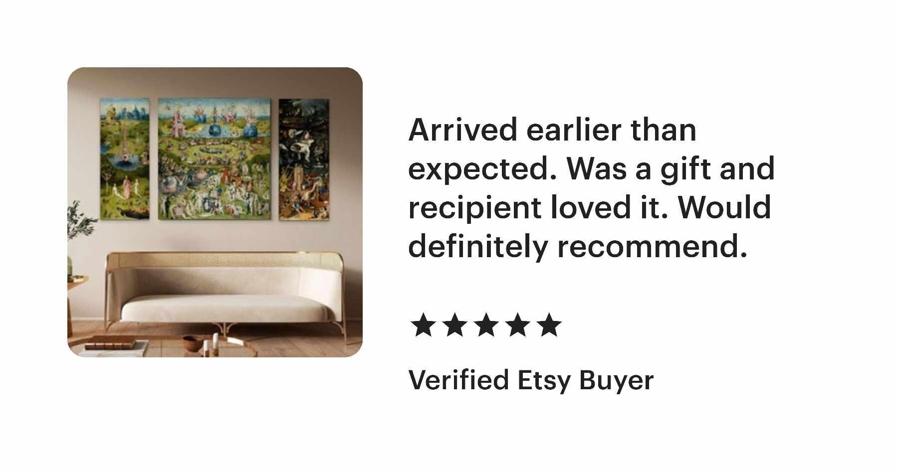 Bosch Garden of Earthly Delights Canvas Print: Triptych Oversized Wall Art FOSHE ART