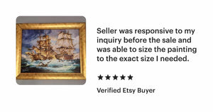 Epic Battle of Trafalgar | Giclée Canvas Print of original oil painting | HMS Victory | Tall ship decoration