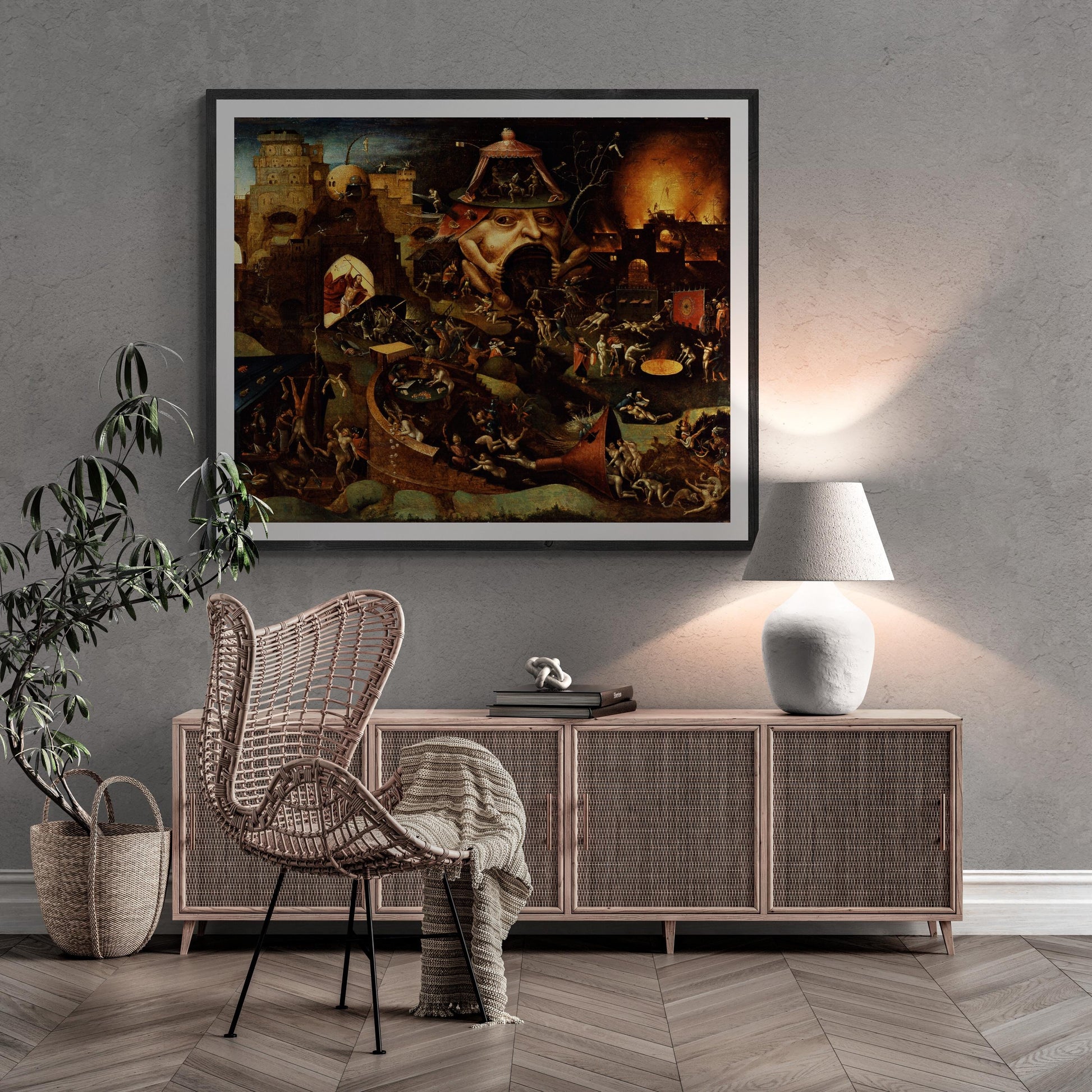 Christ in Limbo, Hieronymus Bosch reproduction, Museum-Quality Fine Art printed on Hahnemühle Heavyweight paper or high quality poster FOSHE ART