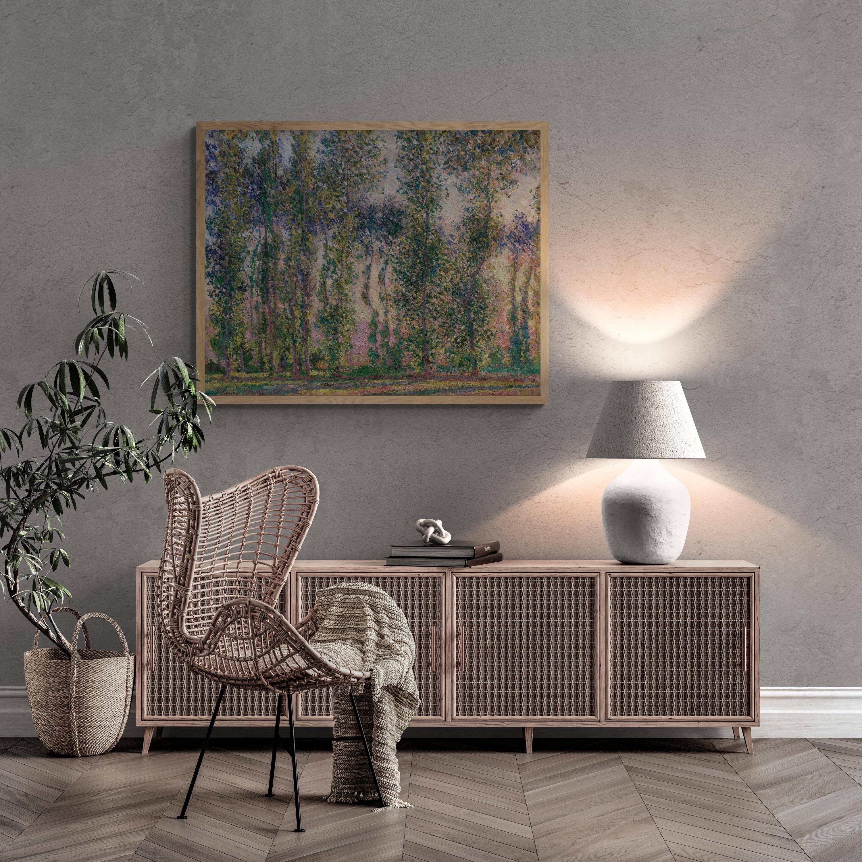 Claude Monet, Poplars at Giverny, 1887, Living Room Wall Décor, Premium FineArt Print on Paper, Canvas P or Hand Finished with brush strokes