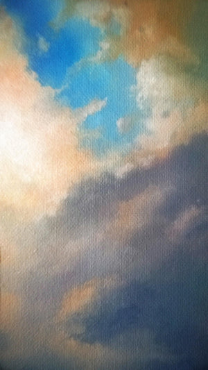 Ship original painting "After Storm", Decorative-vintage seascape, canvas ship tall painting, sailing ship at sea gift, customer commission