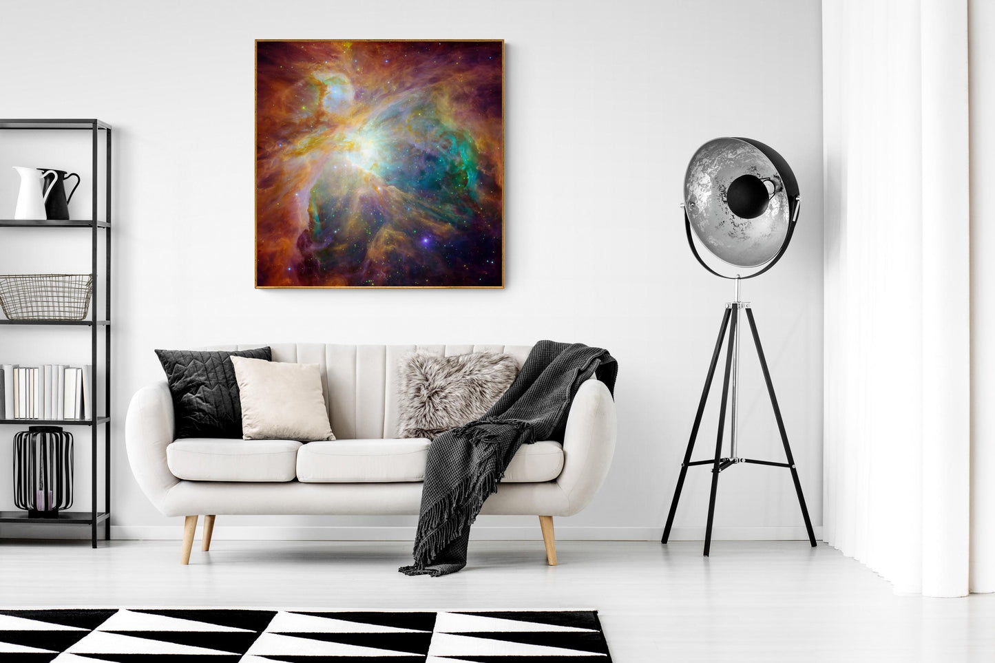 The Orion Nebula – Hubble Space Telescope Print | XXL Premium  Canvas or Canvas Finish with Brush Strokes for a Stunning Cosmic Masterpiece FOSHE ART