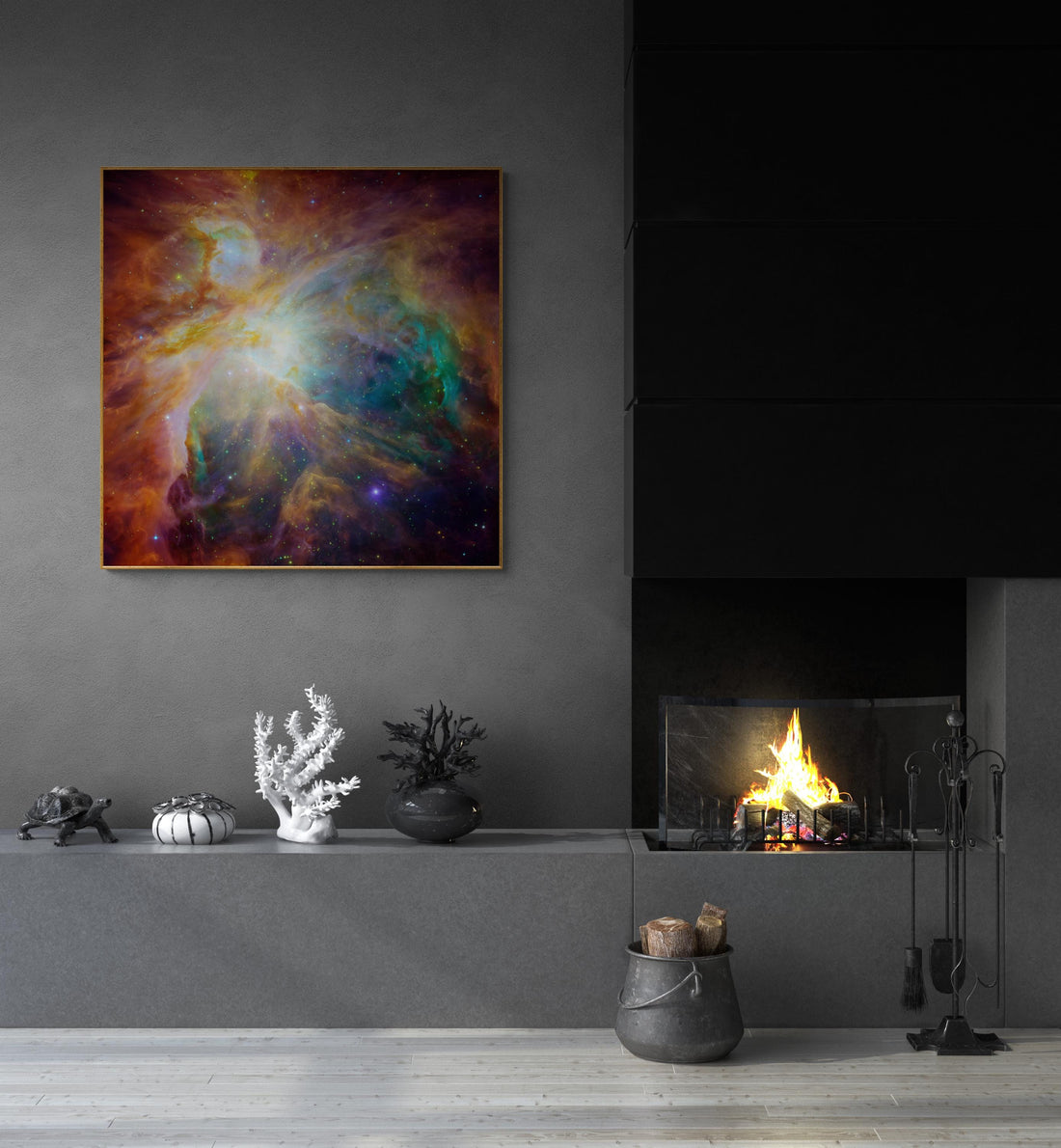 The Orion Nebula – Hubble Space Telescope Print | XXL Premium  Canvas or Canvas Finish with Brush Strokes for a Stunning Cosmic Masterpiece FOSHE ART