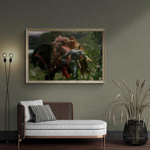 La Belle Dame Sans Merci By Sir Frank Dicksee Large wall arts, Heavyweight Canvas, 3D hand finish print with brush strokes, Ready to Hang