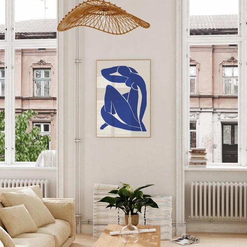 Henri Matisse Blue Nude 1952 Giclee Print Reproduction Painting, Heavyweight Fineart print on Hahnemühle art paper or museum quality poster